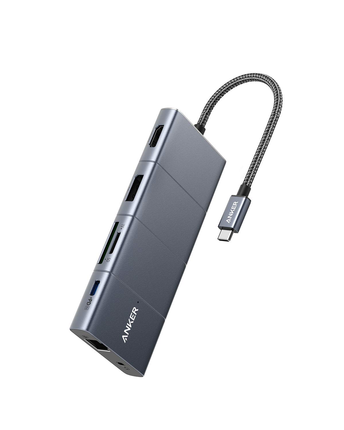 Anker PowerExpand 11-in-1 USB-C ハブ 85W PD対応 USB-Cポート 4K対応 HDMIポート DisplayPort データ転送用 USB-Aポート 1Gbps イーサネットポート 3.5 mm オーディオジャック m