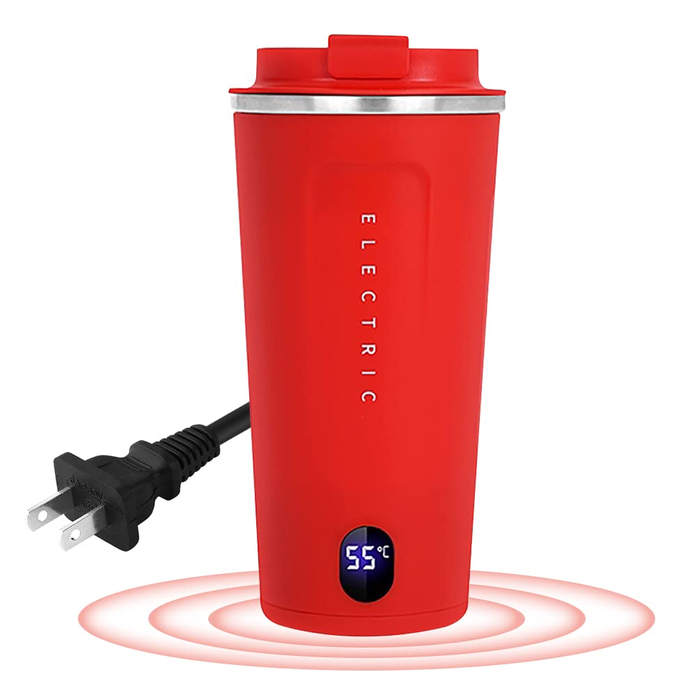 「6分沸騰・6H保温」 電気ケトル 1湯沸機能/2デザート/3スロー煮/4保温 450ml ポータブル電気ポット ミニ湯沸かしケトル 304ステンレス鋼 真空断熱 直飲み 静音 コンパクト 旅行 事務室 寮 男女兼用