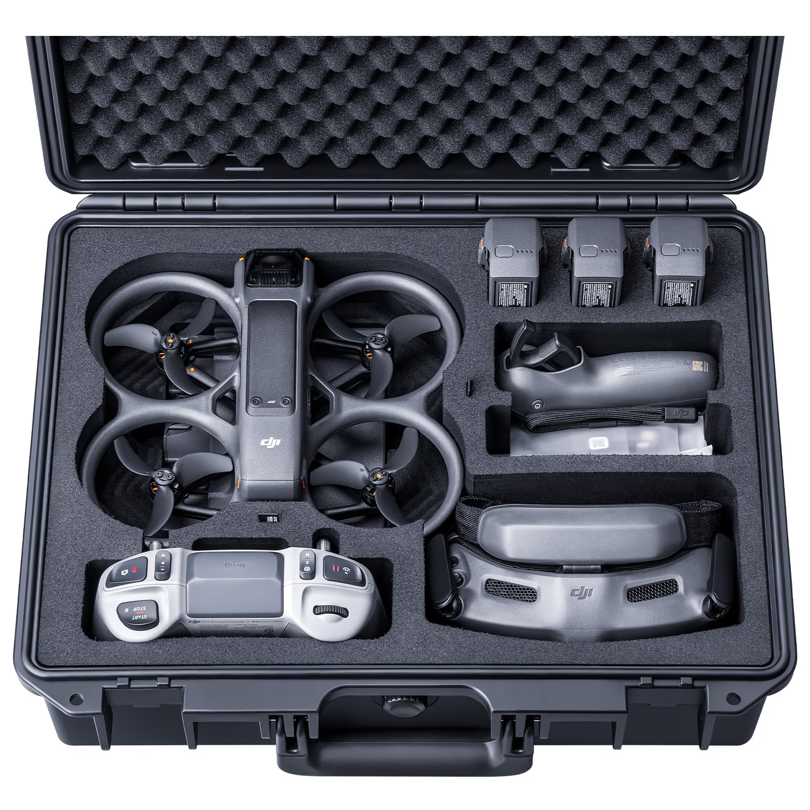 Lykus Titan AT200 防水ケース DJI Avata 2 コンボ、DJI FPV送信機 3、DJI Goggles 3 と DJI RC Motion 3 に適用、最大でバッテリー7個を収納可能【ケースのみ】