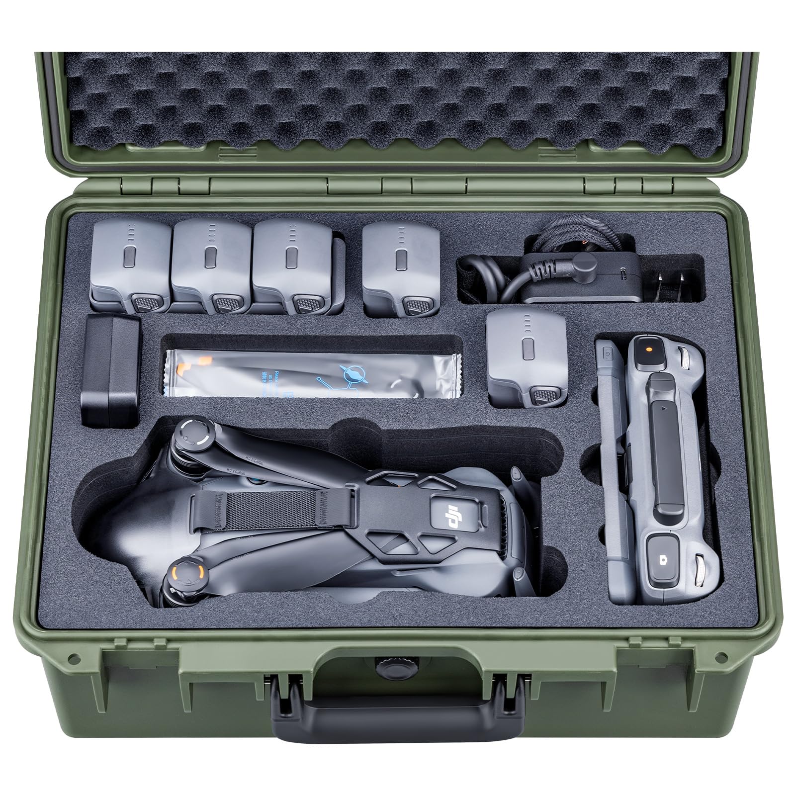 Lykus Titan M400 防水ケース(グリーン) DJI Mavic 4 Pro Fly More/クリエイターコンボ、 DJI RC Pro 2/RC2 送信機に適用、最大でバッテリー6個を収納可能【ケースのみ】｜道具セレクション