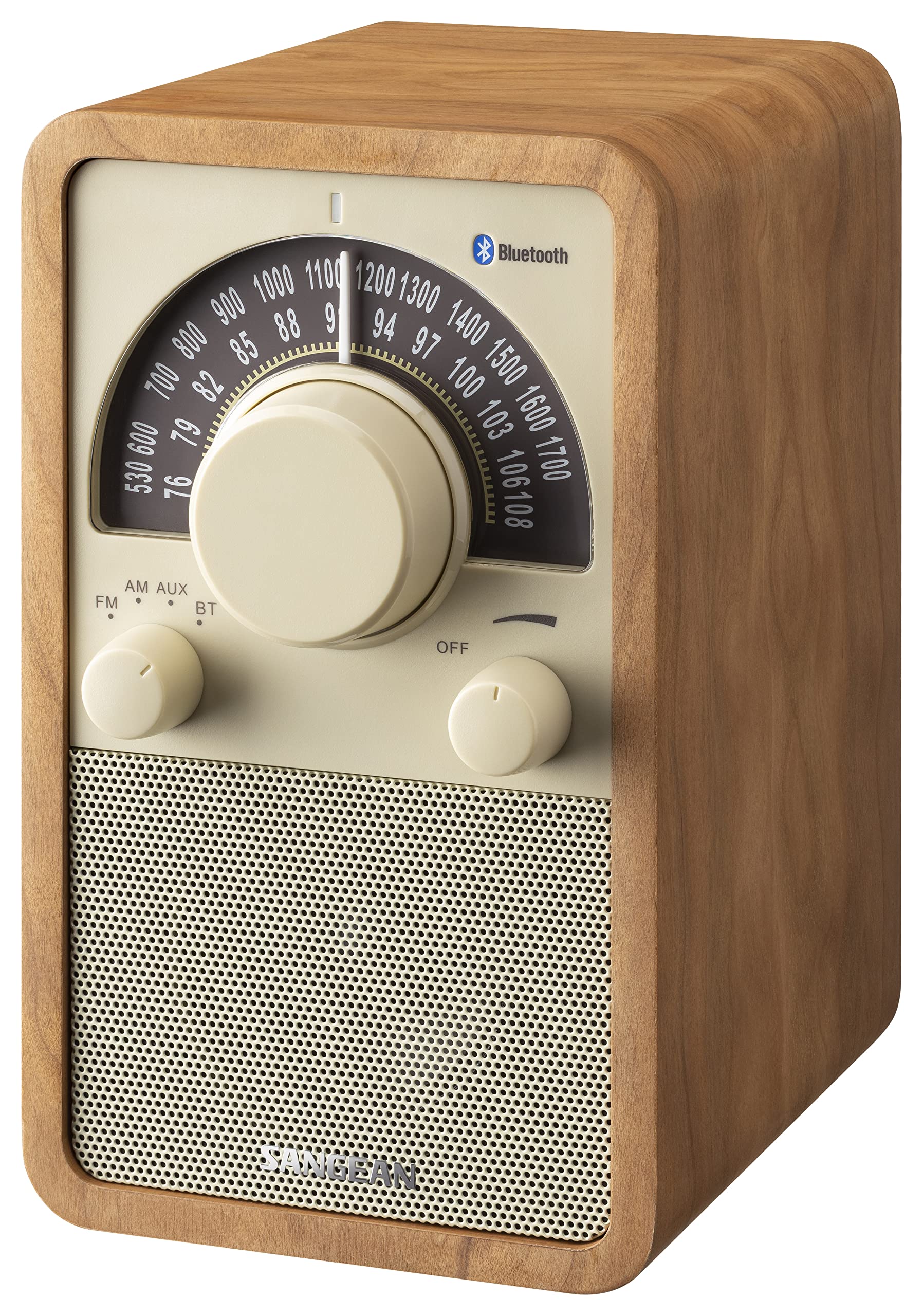 【国内正規品】Sangean WR-304 FM/AMラジオ・Bluetoothスピーカー ウッドキャビネット apt X HD (チェリー)｜道具セレクション