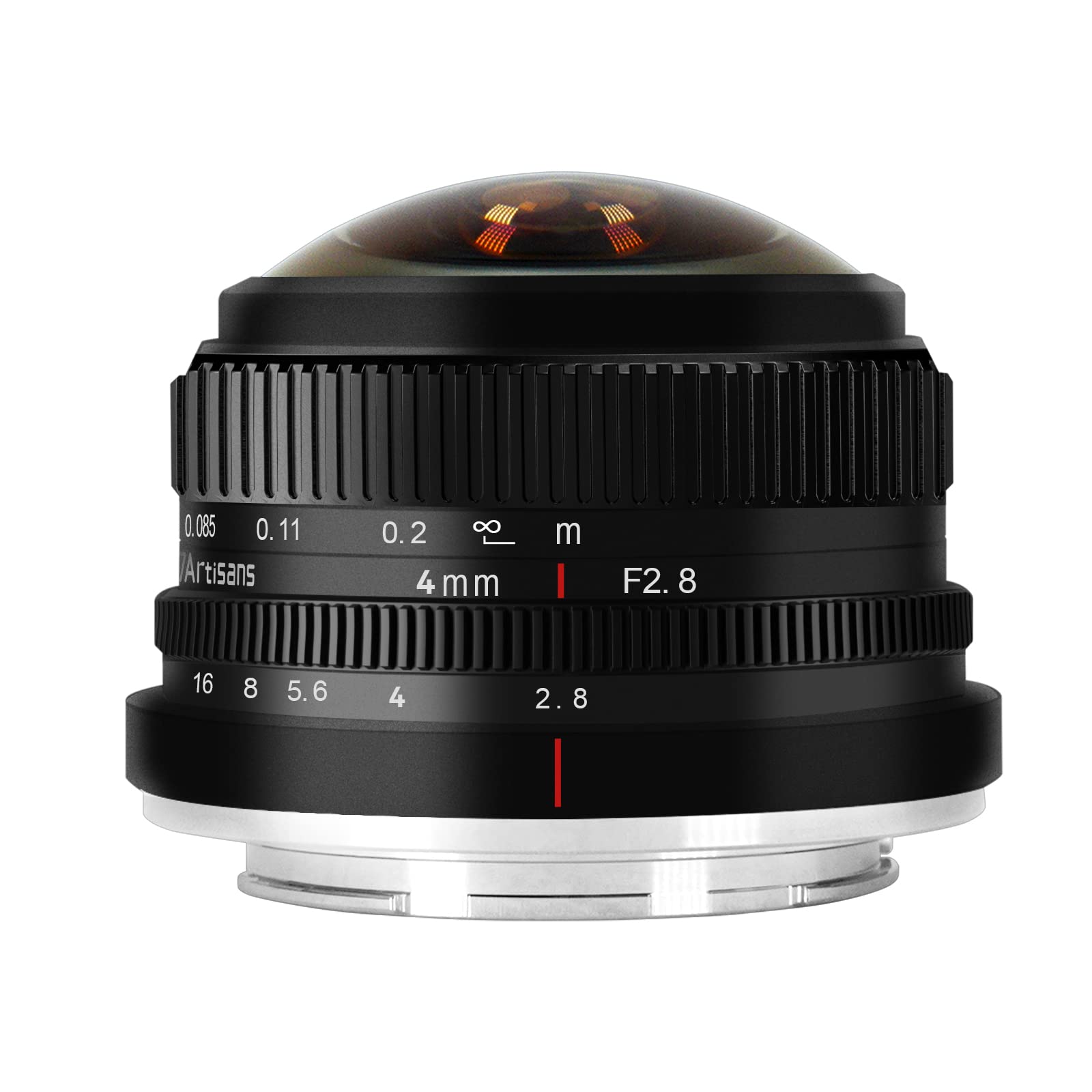 7 Artisans 4mm F2.8 魚眼レンズ超広角レンズM43フレームマニュアルフォーカスプライムレンズ 富士フイルム FXマウントミラーレスカメラ X-T1 X-T2 X-T3 X-T20 X-T30 X-E1 X-E2 X-E3 に対応。