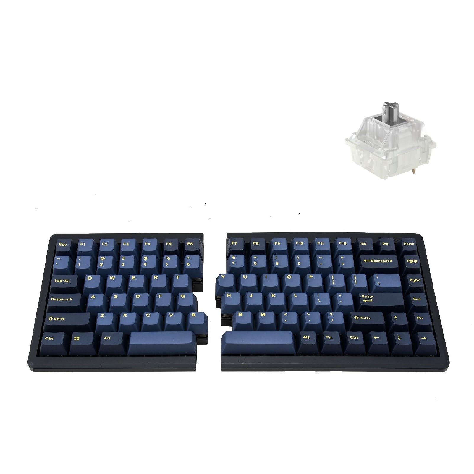 BAROCCOMiSTEL MD770 RGB BT (英語配列/銀軸) 分離型 キーボード 有線 USB/無線 Bluetooth 75% 85 キー PBT 黄色ダブルショット MX Cherry バックライトRGB搭載 マクロ機能搭載 ポーリングレー