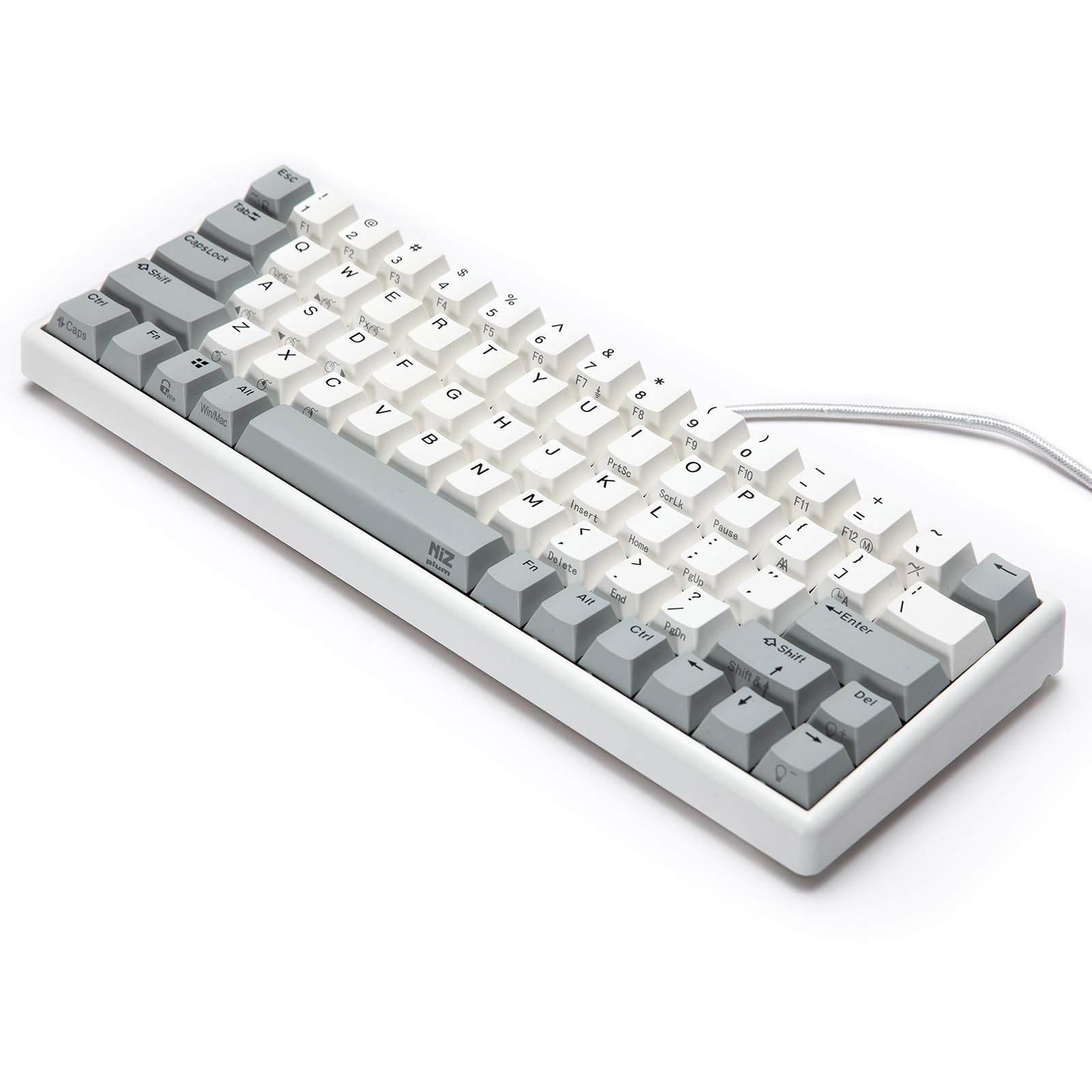 NiZキーボードAtom66-1M【ミニサイズ】66キー USB Type-C有線接続(着脱式) win/mac3秒間切替 Cherry MX軸 専用ソフトウェア付き キーボードカスタマイズ可能 プログラム1/2/3 静電容量無接点方式 静音 キー荷重35