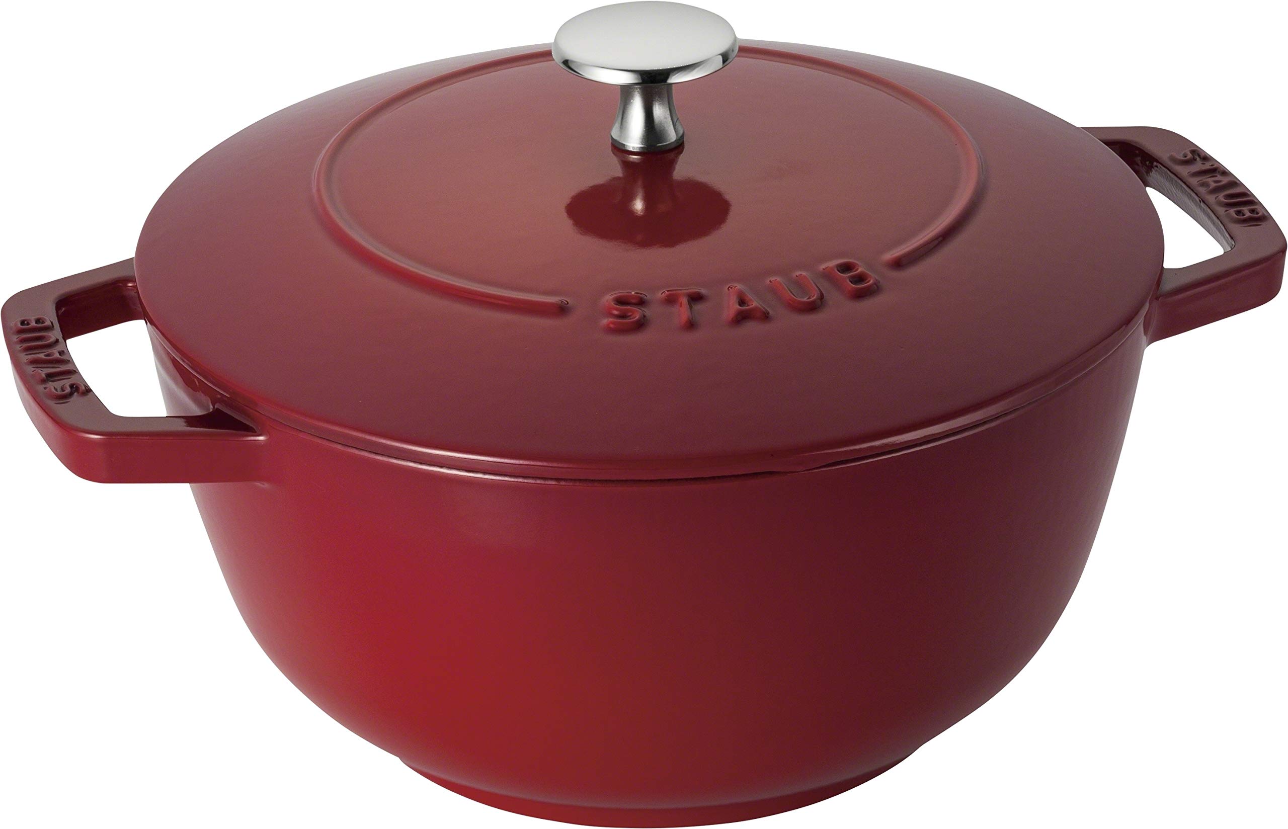 【最大30日間お試し対象】 staub ストウブ 「 ワナベ チェリー L 20cm 」 両手 鋳物 ホーロー 鍋 炊飯 3合 IH対応 【日本正規販売品】 Wa-NABE 40501-072|道具セレクション
