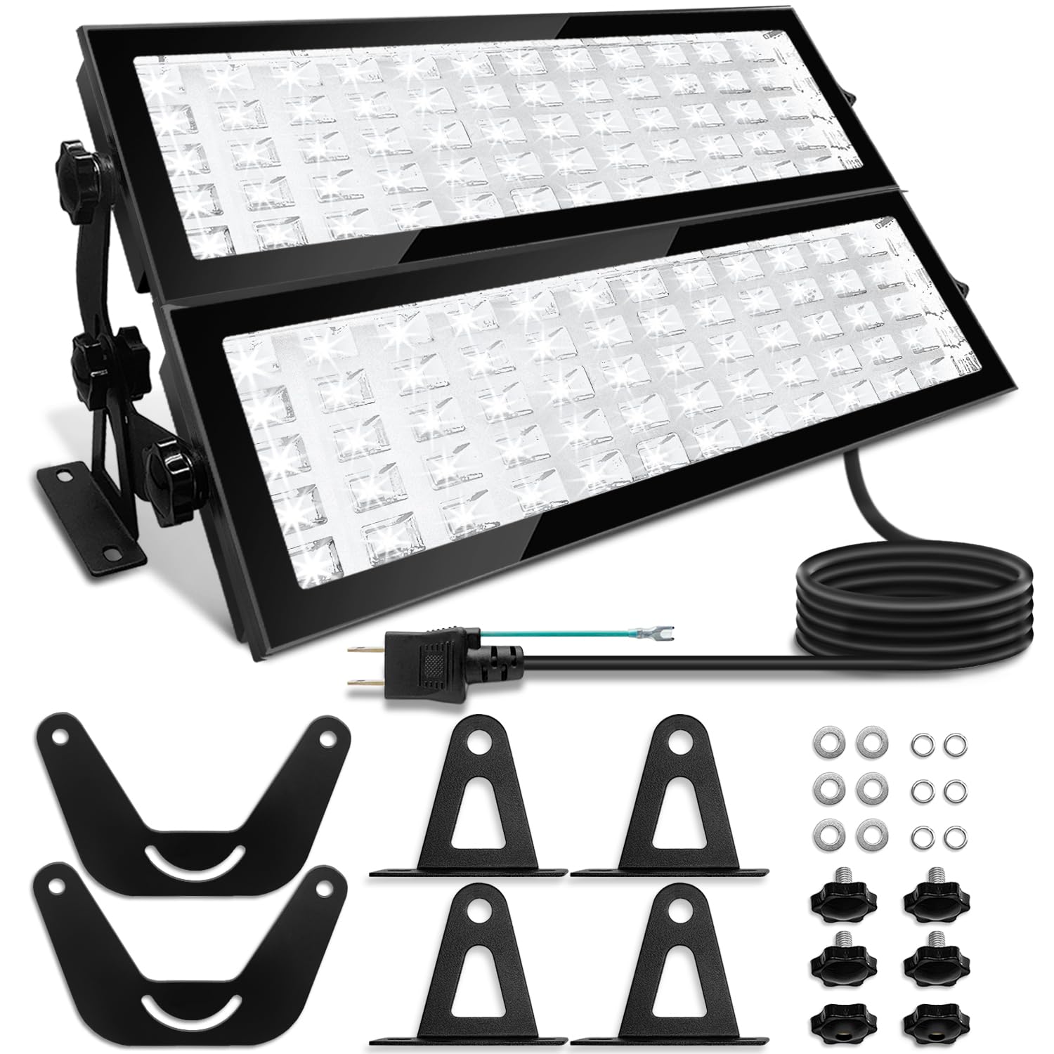 2個入240W 高天井灯 LED投光器 1200w白熱ライト相当 超高輝度6000k 昼光色 IP66防水 LEDアウトドア投光器 LEDガーデンライト LED作業ライト ガレージ 庭 玄関 アウトドア大面積照明など