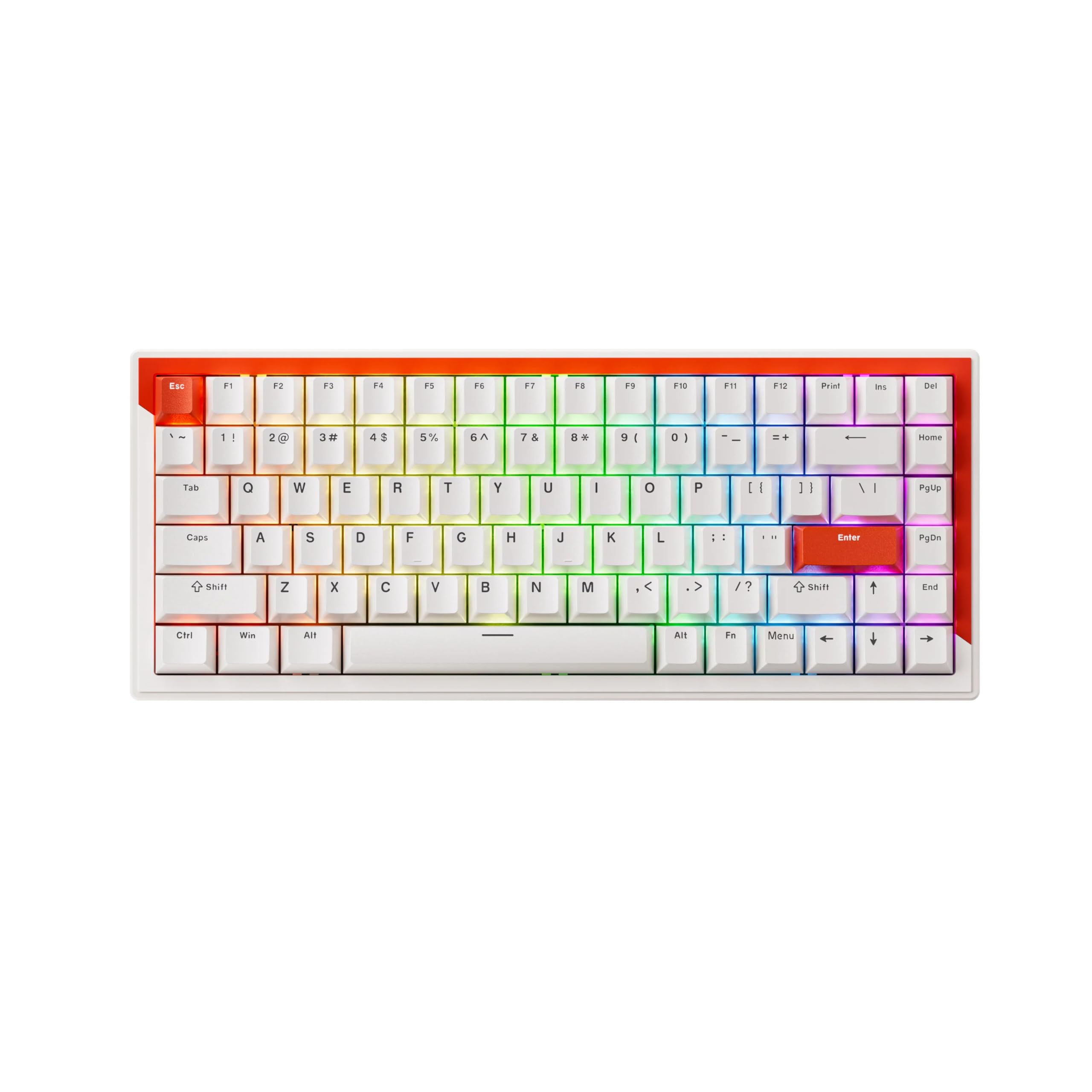 DrunkDeer G75 ラピッドトリガーキーボード eスポーツゲーミングキーボード - 磁気スイッチ - デュアルトリガーモード - 調節可能な作動 75%デザイン ホワイト