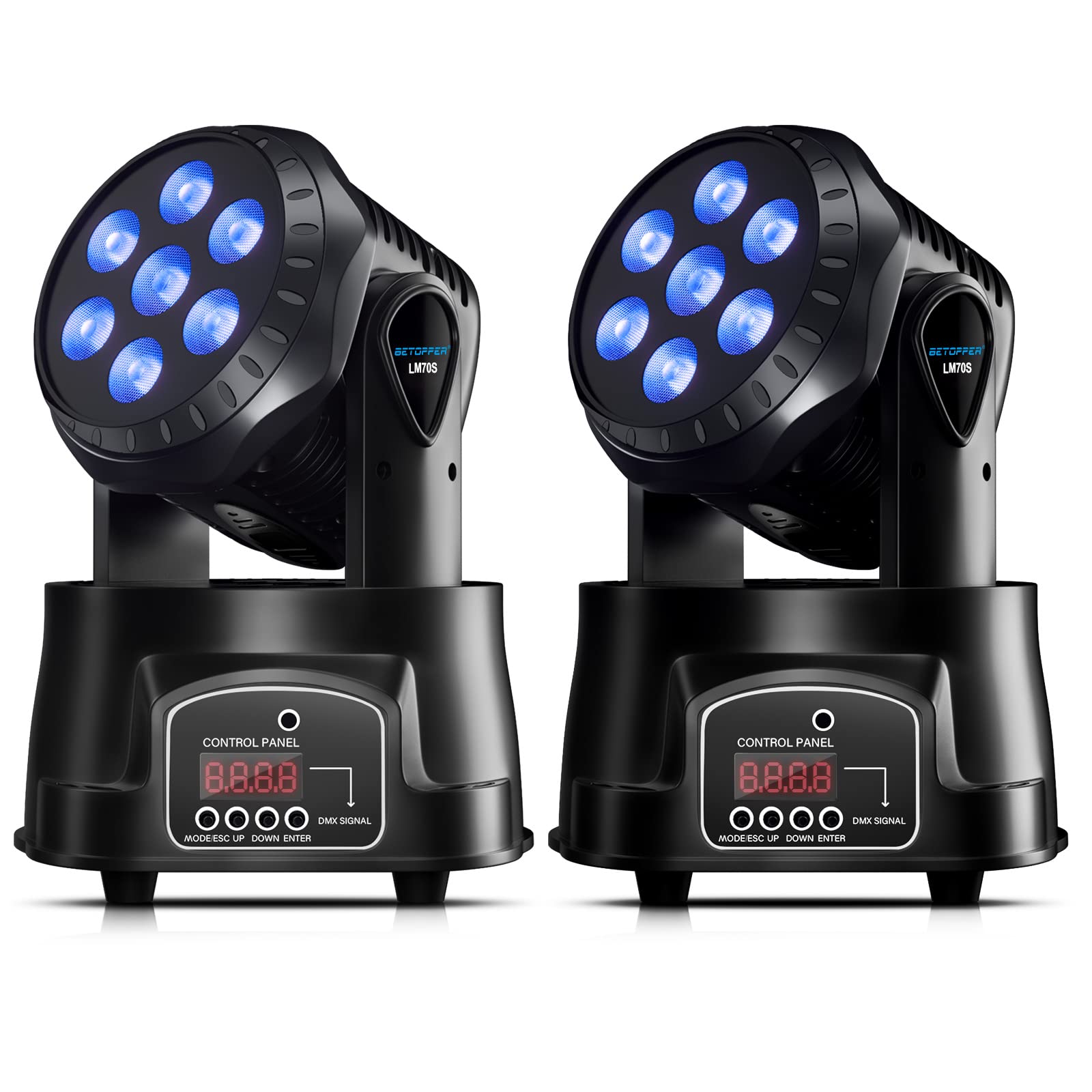 BETOPPER ムービングライト 7x8W RGBW LED 舞台照明ディスコライト ステージライト7色変換 DMX512 9/14CH パーティライト DJ disco light for party 高速回転 音声連動 結婚式/パーティー/カラオケ/|道具セレクション