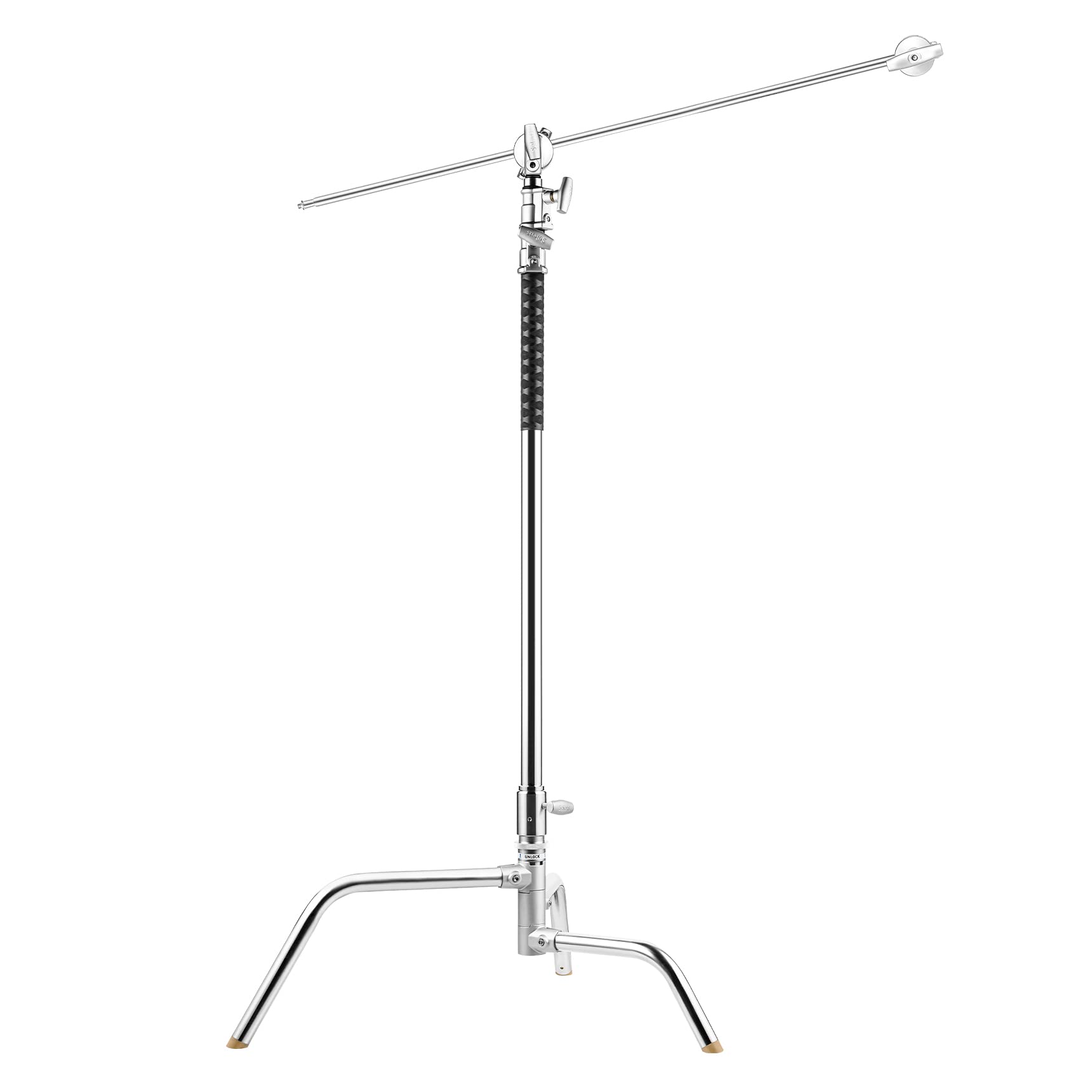Selens Cスタンド センチュリースタンド 300cm / 9.84ft調節可能 アームアーム長さ100cm / 3.28ft グリップヘッド2つ付き 積載能力20kg ステンレス製 ペース快速収納 ヘビーデューティライトスタンド 撮影スタジオ モノラ｜道具セレクション