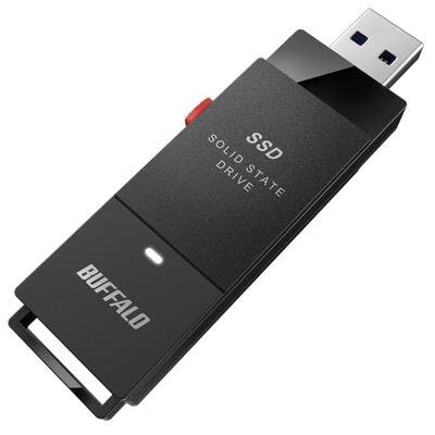 SSD-SCT1.0U3-BA(ブラック) ケーブルレス ポータブルSSD 1TB