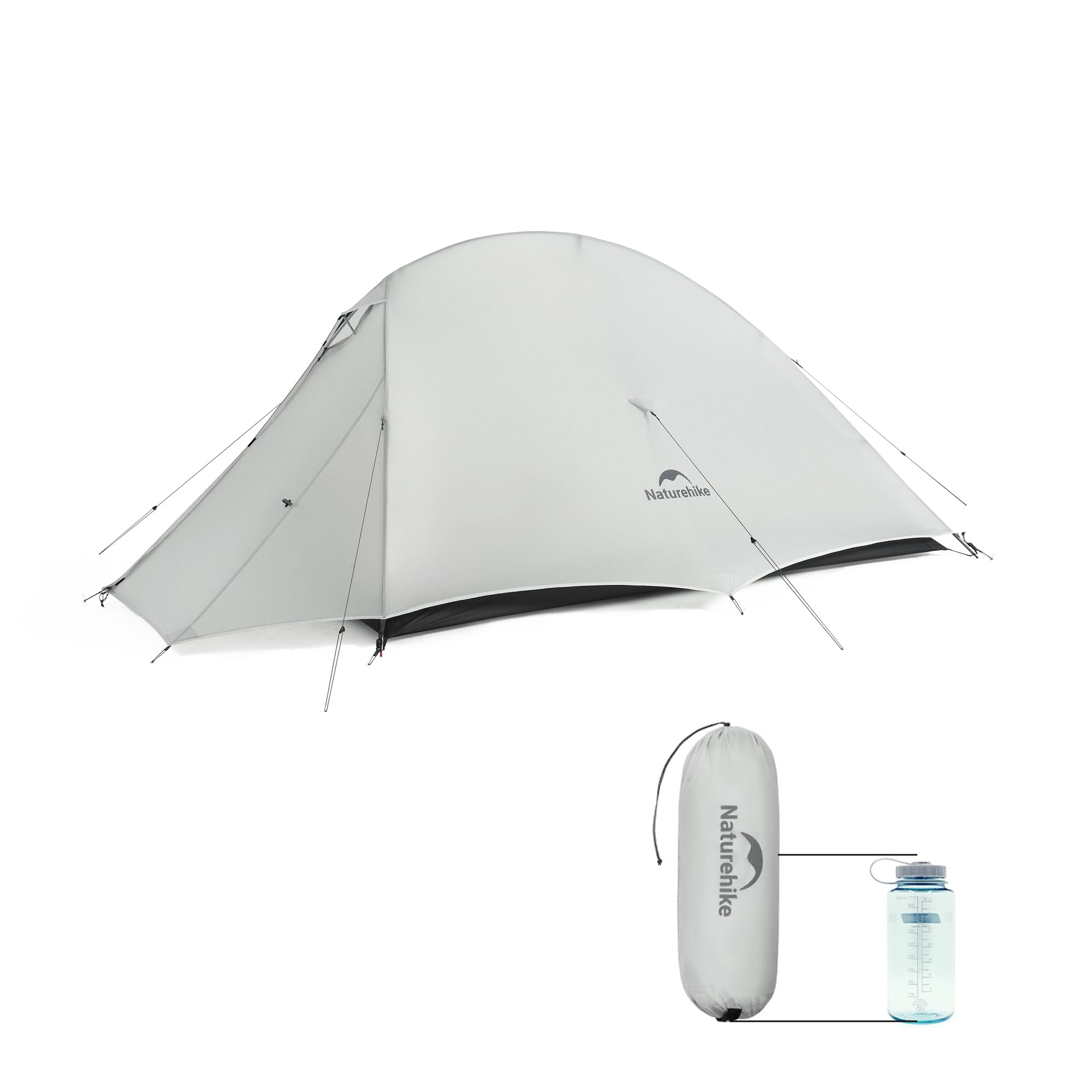 Naturehike Cloudup UL テント 軽量 コンパクト 1.06/1.22kg 流線形防風 7級風対応 防暴雨15Dナイロン 防結露 通気 頑丈でエコな軽量ポール 広がったサイズ 快速設営 ハイキング 収納袋付き 専用グランドシート付き 三季