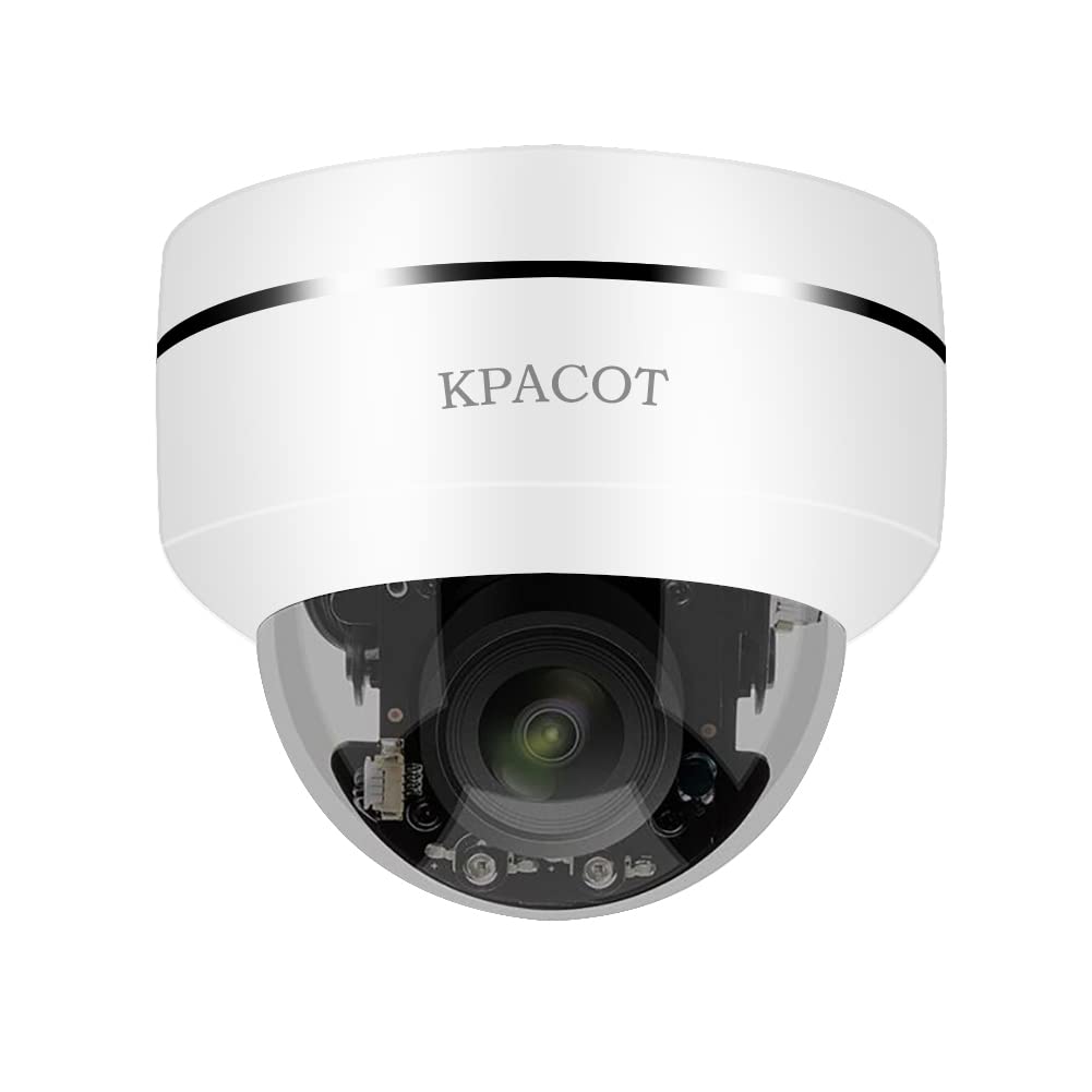 【5MP・五倍光学ズーム・自動追跡】KPACOT 防犯カメラ 屋外 PoE カメラ 500万画素 ドーム型 監視カメラ AI人体検知 ipカメラ 動体検知 ネットワークカメラ パン355&deg;チルト90&deg; ptz カメラ 360&deg;広角撮影 赤外線カメラ 暗視撮｜道具セレクション