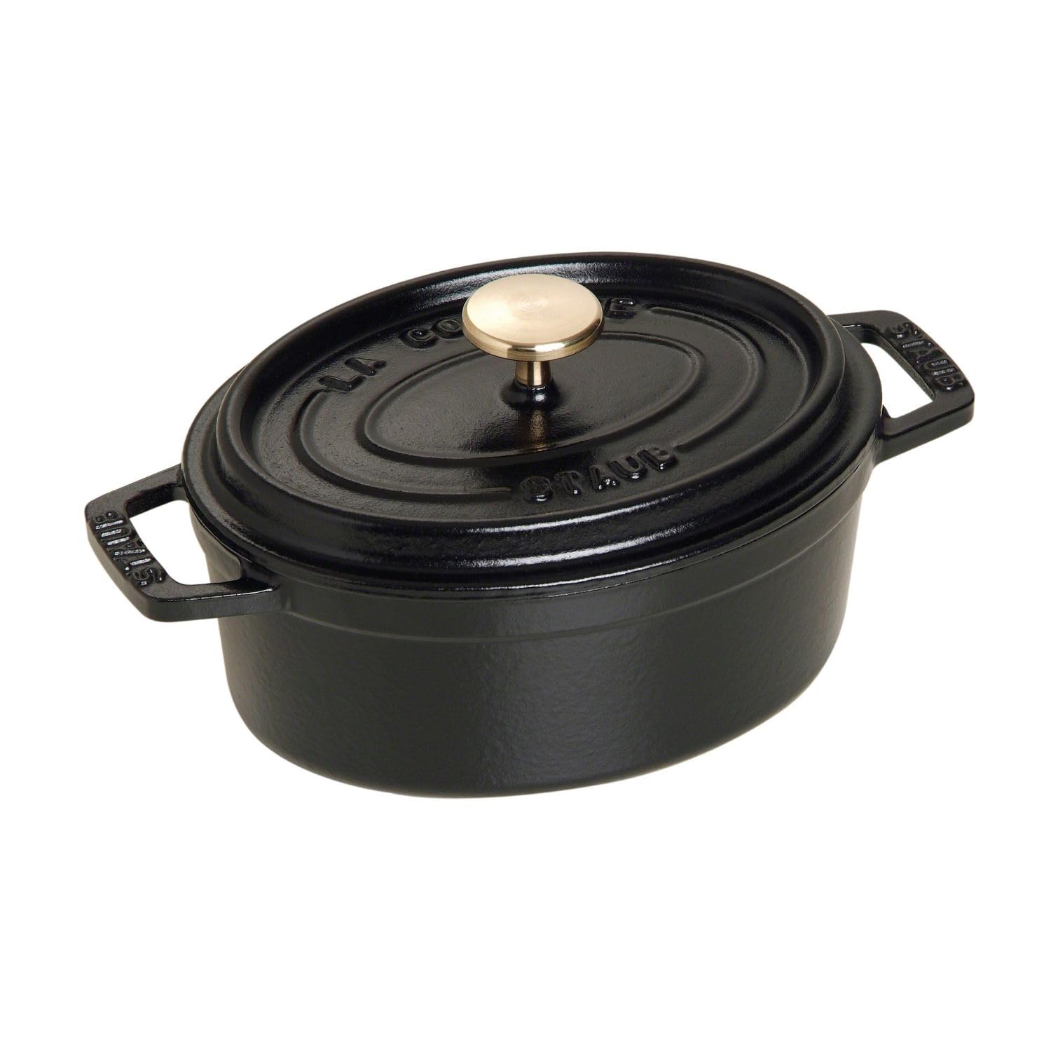 staub ストウブ 「 ピコ ココット オーバル 黒いこと 15珊 」 ごく小さい 両手 鋳込み ホーロー 鍋 IH相応う 【日本定め事売りわたす品】 La Cocotte Oval 40509-478
