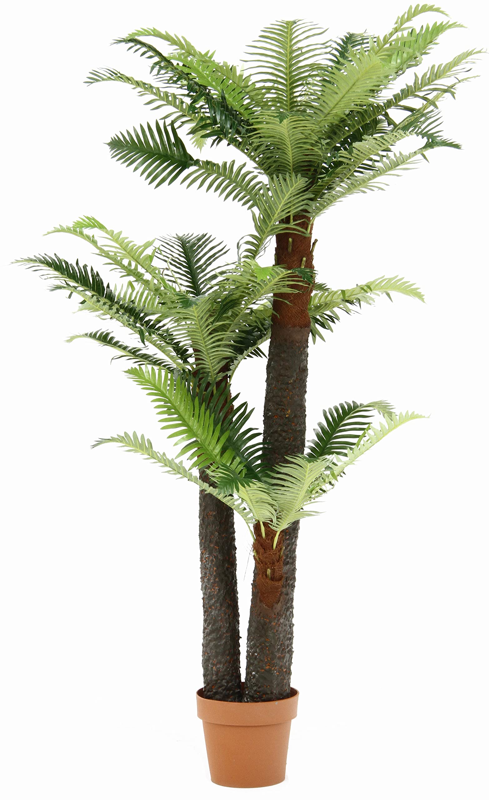 不二貿易 フェイクグリーン インテリアグリーン 人工観葉植物 幅90×奥行90×高さ147cm シダ 大型 52678