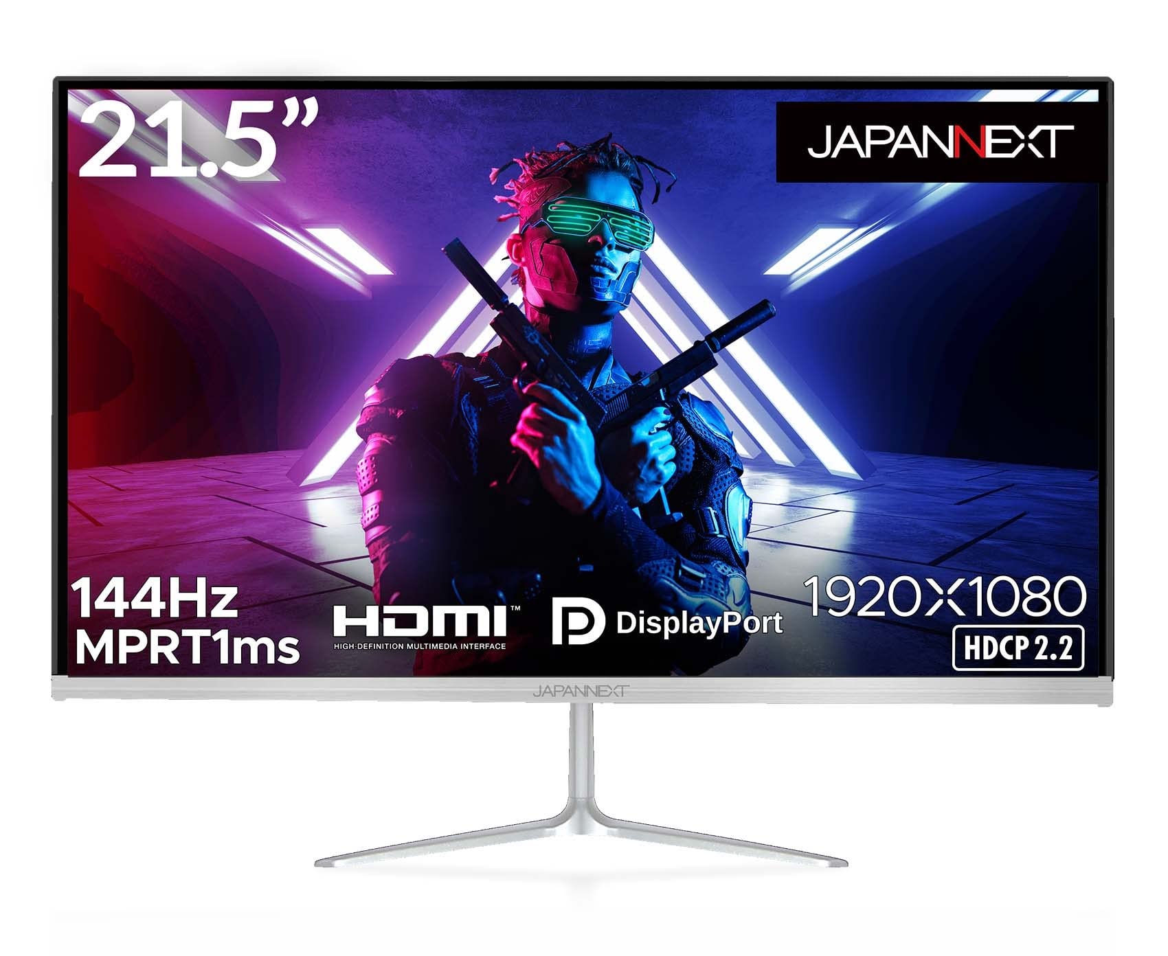 JAPANNEXT 21.5インチ ゲーミングモニター 144Hz 1ms フルHD 1920x1080解像度 TN パネル ディスプレイ (HDMI/DisplayPort/VESA対応/ブルーライトカット / 視野角170°) JN-T215FLG14