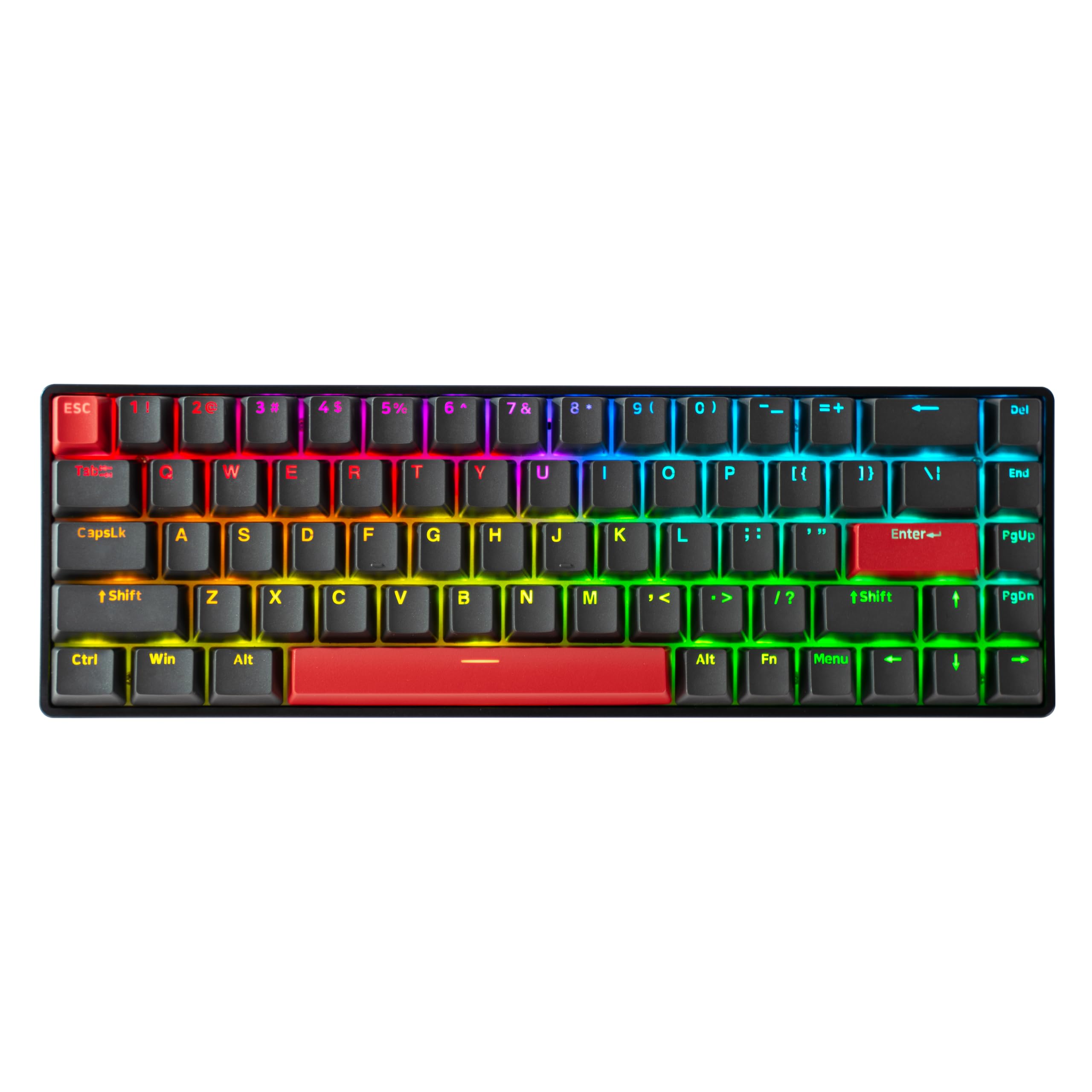 DrunkDeer G65 eスポーツゲーミングキーボード、ラピッドトリガーキーボード - ホール効果スイッチ - 磁気スイッチ - ラストウィン＆リリースデュアルトリガーモード - 調整可能な作動、ブラック オレンジ