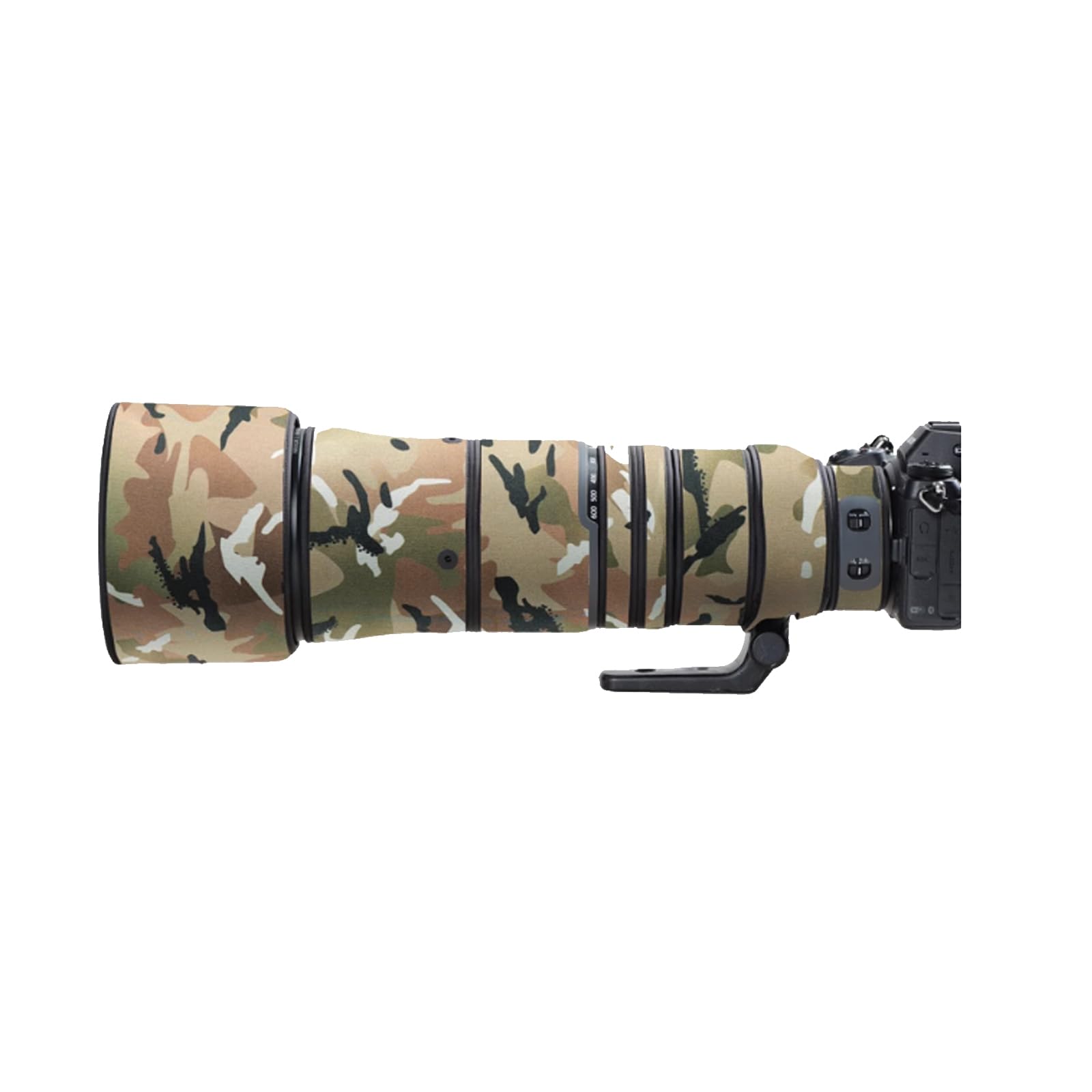 COMEOXOニコンレンズコート防水素材レンズ保護カバーNIKKOR Z 180-600mm F/5.6-6.3 VR用望遠レンズコートニコンレンズ迷彩保護カバー弾性構造の布地保護レンズ【色番号：#防水材質-MC迷彩】