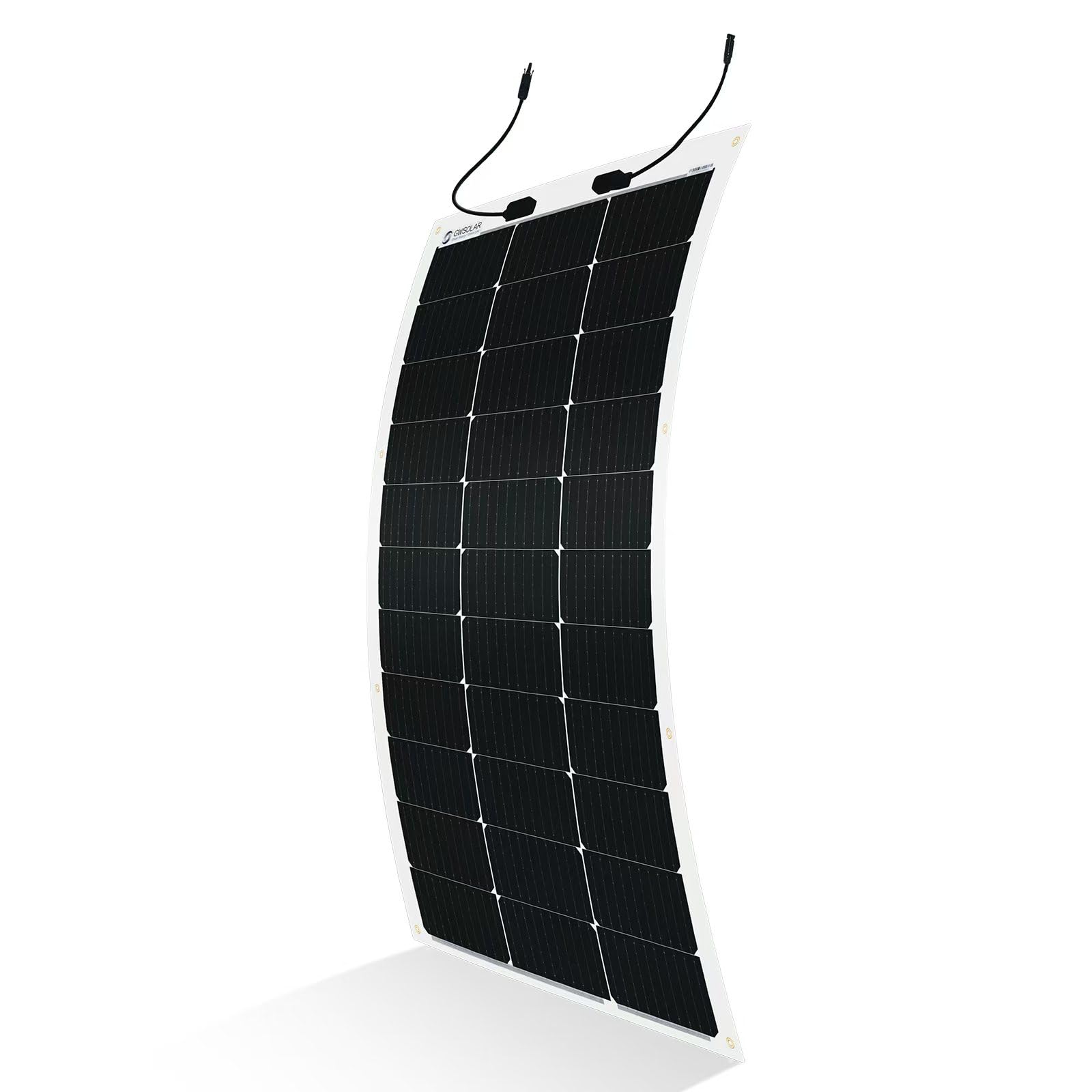 GWSOLAR 120Wフレキシブル 太陽光パネル ファイバーグラス素材 超軽量 薄型 単結晶 フレキシブル ソーラーパネル 12Vシステム 太陽光発電パネル 曲がる可能 車中泊 屋根 アウトドア 防災グッズ キャンピングカー 災害対策 地震停電 キャンプ