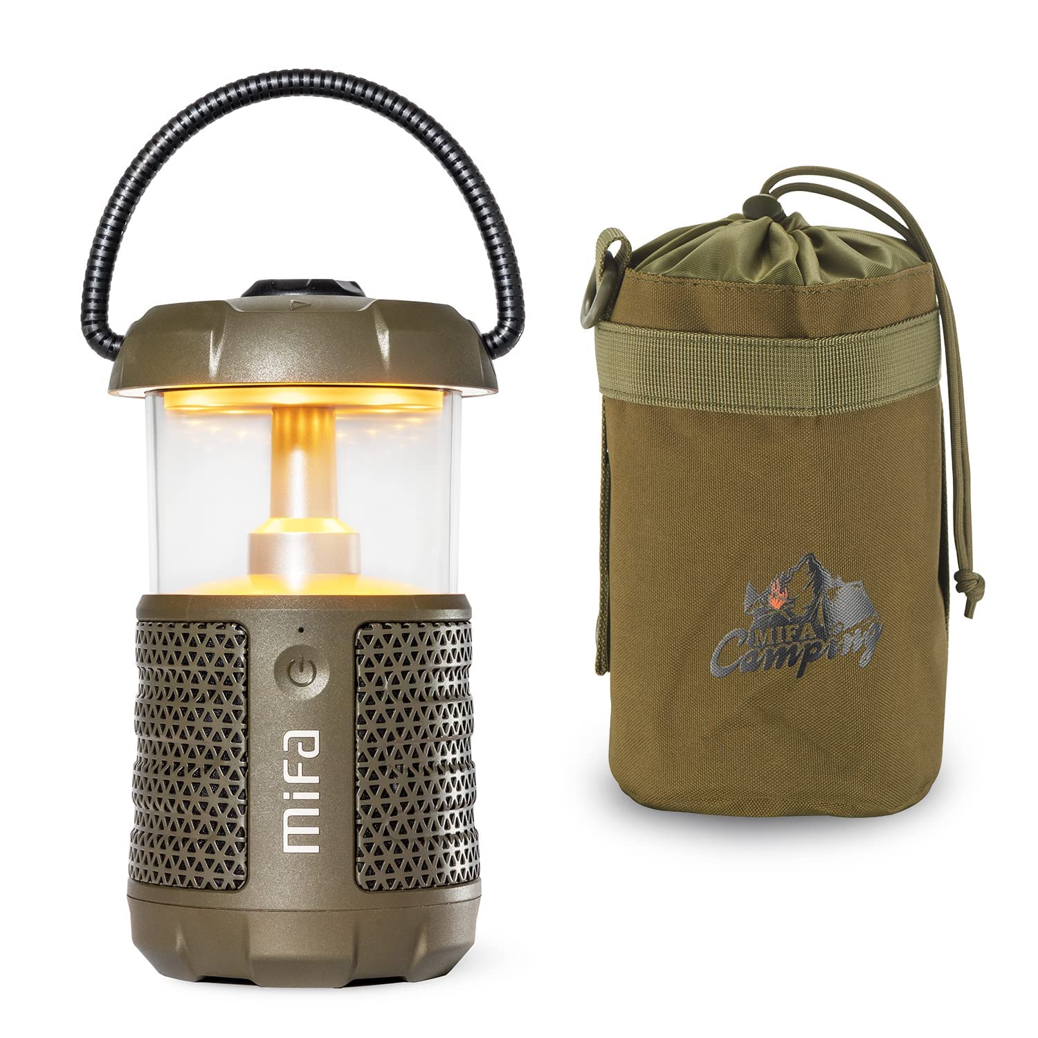 MIFA WildCamping Bluetoothスピーカー LED ランタンスピーカー キャンプ用品 IP67防水/Bluetooth5.3/ワイヤレスステレオ対応/20W大音量/DSP処理 360°全方向/USB C充電式でポータブル/Micro S