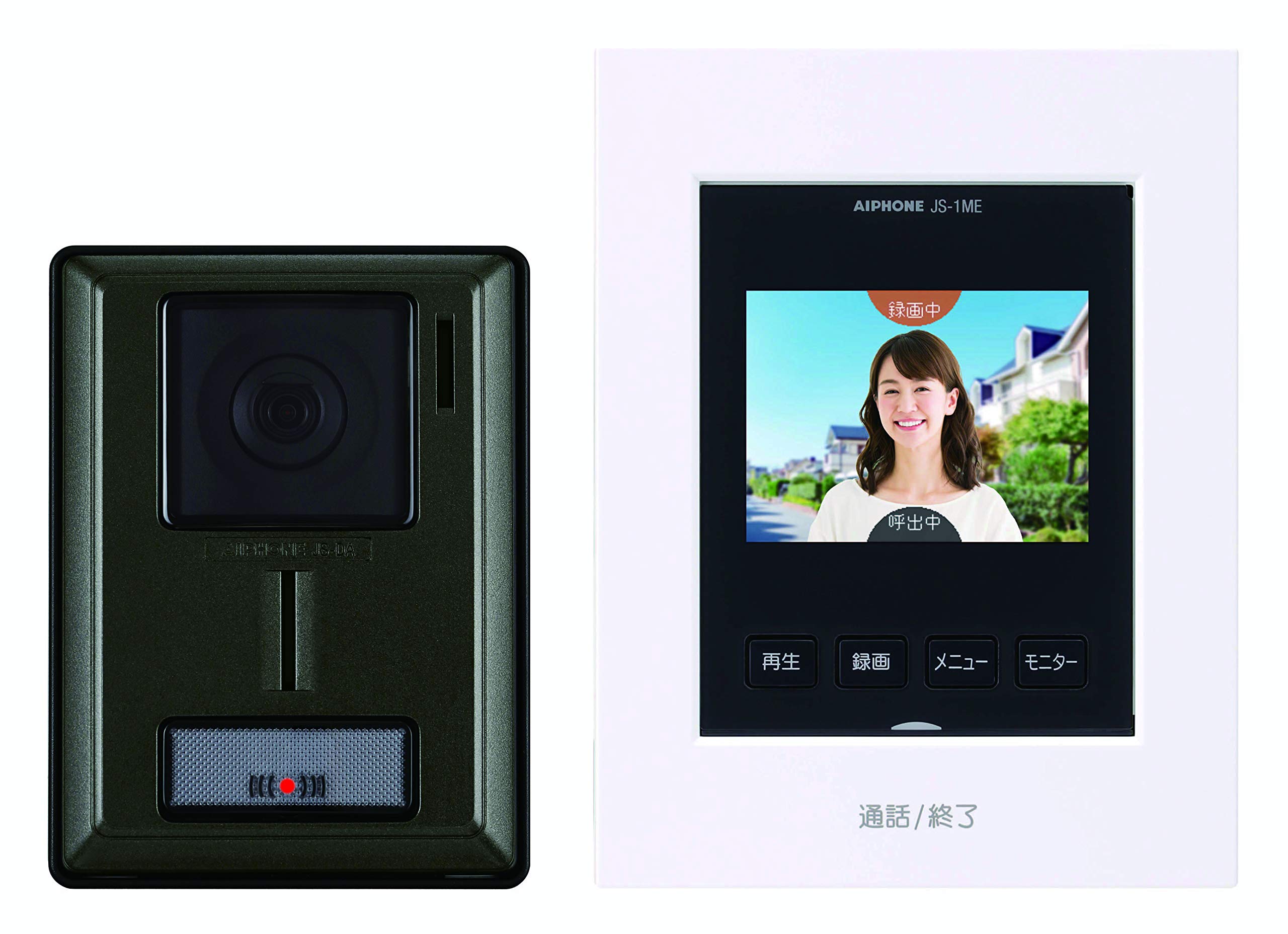 アイホン ドアホン インターホン カメラ付き玄関子機 モニター付き親機 わかりやすい画面表示 録画機能あり カメラレンズ調整可能 AC電源プラグ式 ZA-TD2｜道具セレクション