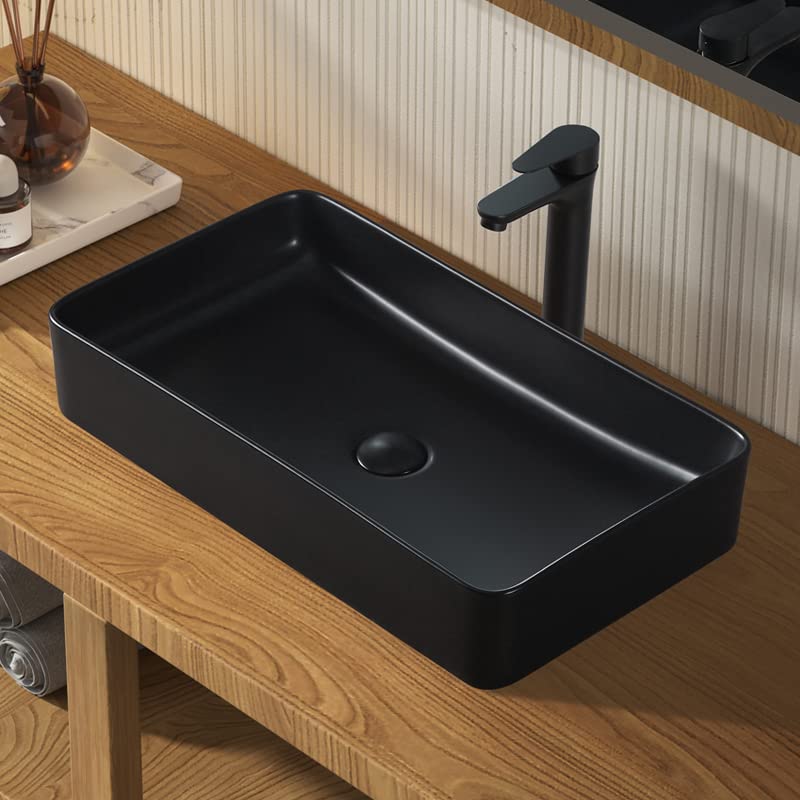 LUYI ブラック 洗面ボウル 手洗いボウル 洗面台 610x345x110 14,466円