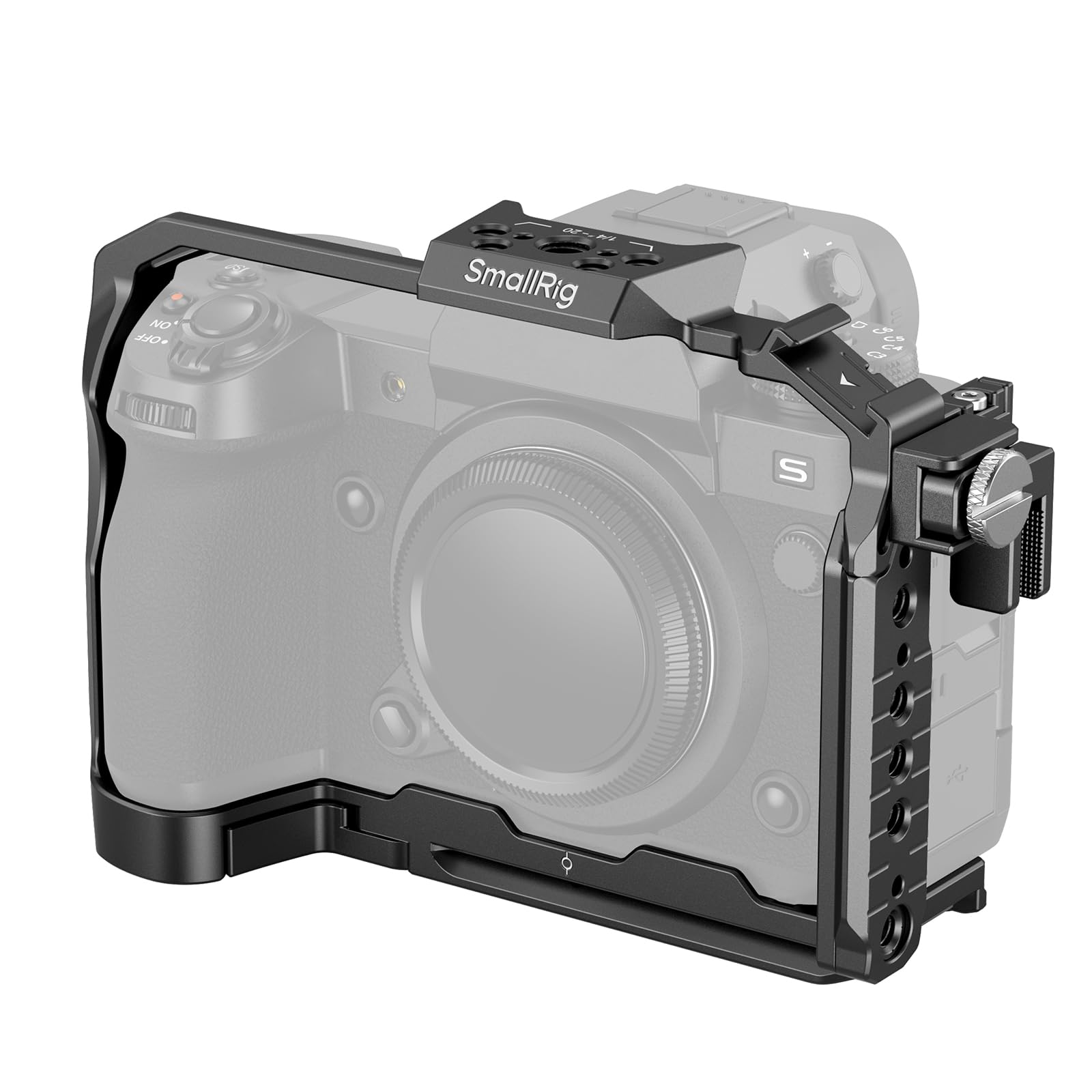SmallRig X-H2 / X-H2S カメラフルケージ FUJIFILM X-H2 / X-H2S用 HDMI 用ケーブルクランプと HawkLock クイックリリースインターフェース付きアルミニウム合金ビデオ制作カメラリグ 3934B|道具セレクション