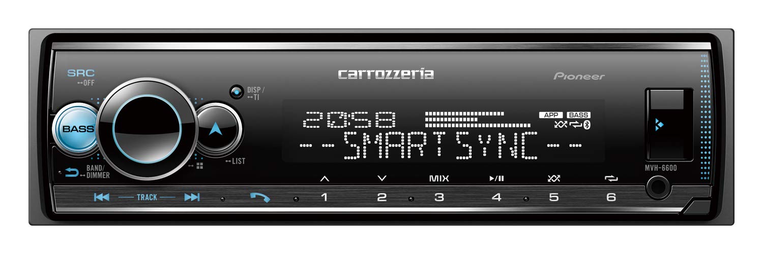 Pioneer カーオーディオ MVH-6600 1D メカレス Bluetooth USB iPod iPhone AUX DSP カロッツェリア|道具セレクション