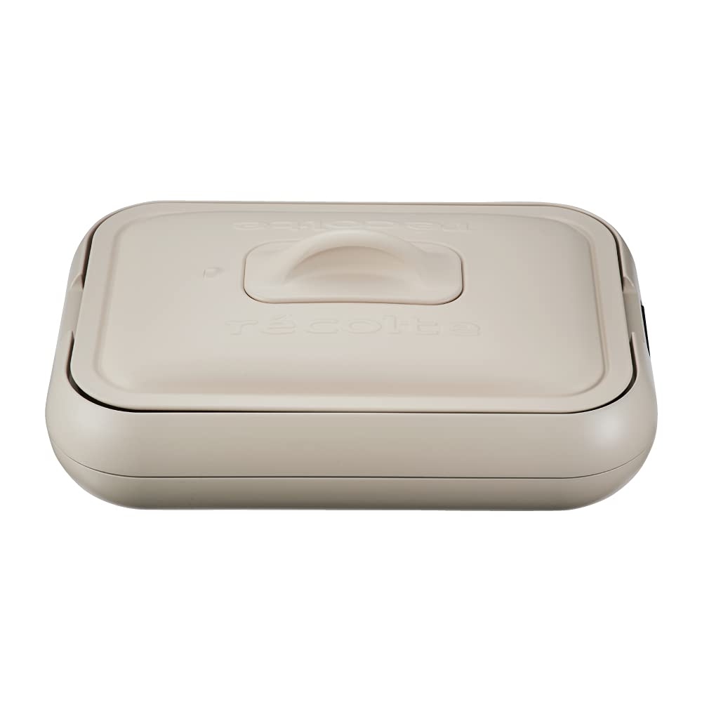 recolte レコルト ホットプレート たこやき器 たこ焼きプレート コンパクト フラットプレート 丸洗い可能 洗いやすい おしゃれ 温度調節機能付き 1人暮らしにも ヒーター内蔵 クリームホワイト RHP-1(W)