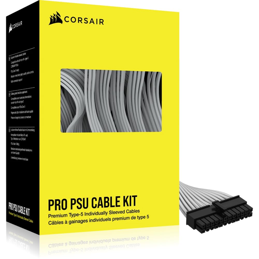 CORSAIR Premium Individually Sleeved DC Cable Proキット Type 5(第5世代) ホワイト CP-8920293|道具セレクション