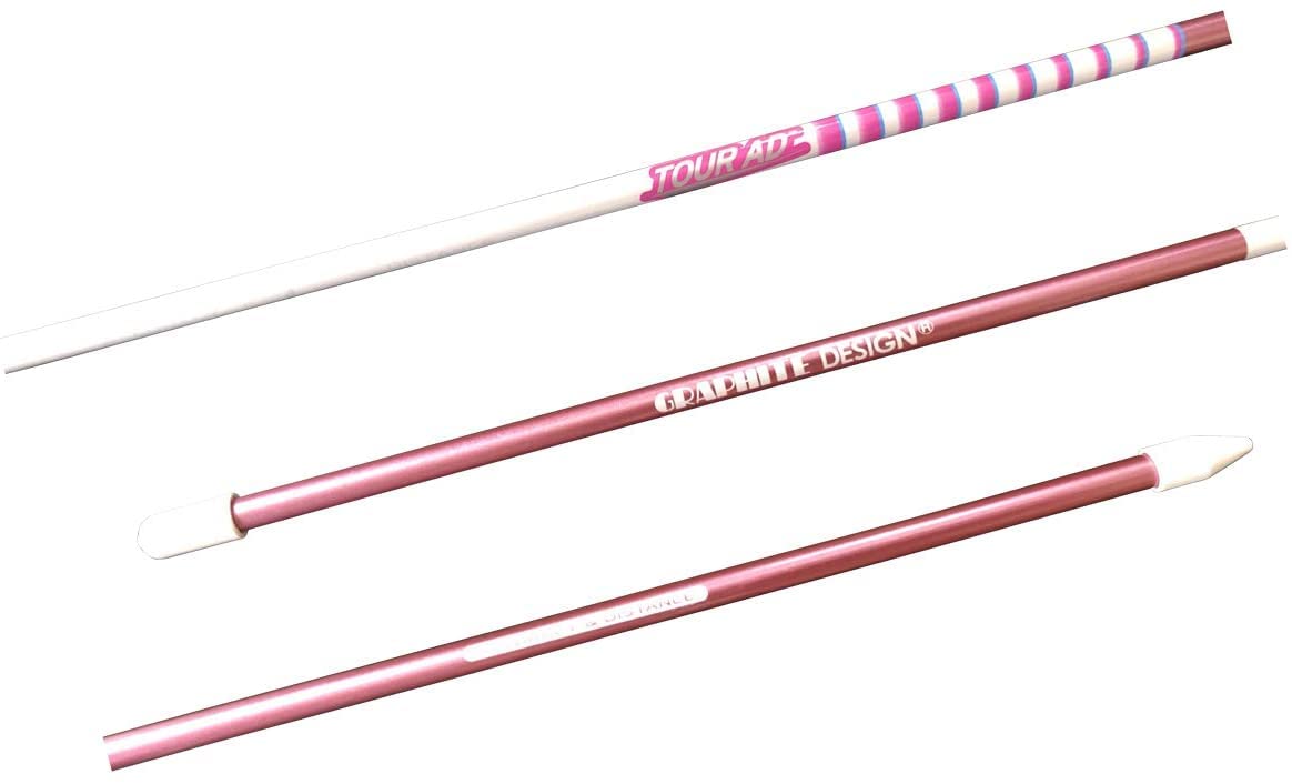 Tour AD スイング練習用品 アライメントスティック（２本セット） グラファイトデザイン (ピンク)