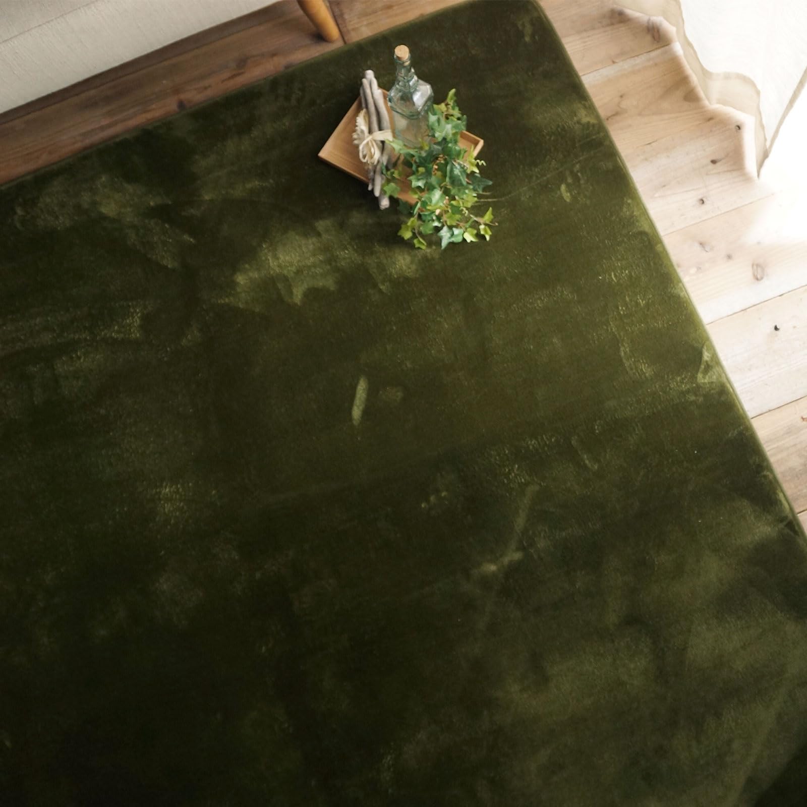 グラムスタイル ラグ カーペット 洗える 厚手 低反発 撥水 3畳 190×240cm スーパームートプラス フォレスト カーキ 12,675円