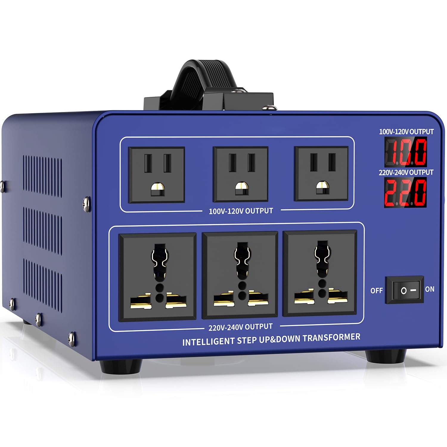 3000VA 変圧器 100V 220V アップトランス ダウントランス 入力出力電圧自動切替 海外国内両用型変圧器 降圧・昇圧兼用型 自由変換 ポータブル海外機器対応 電源変換プラグ