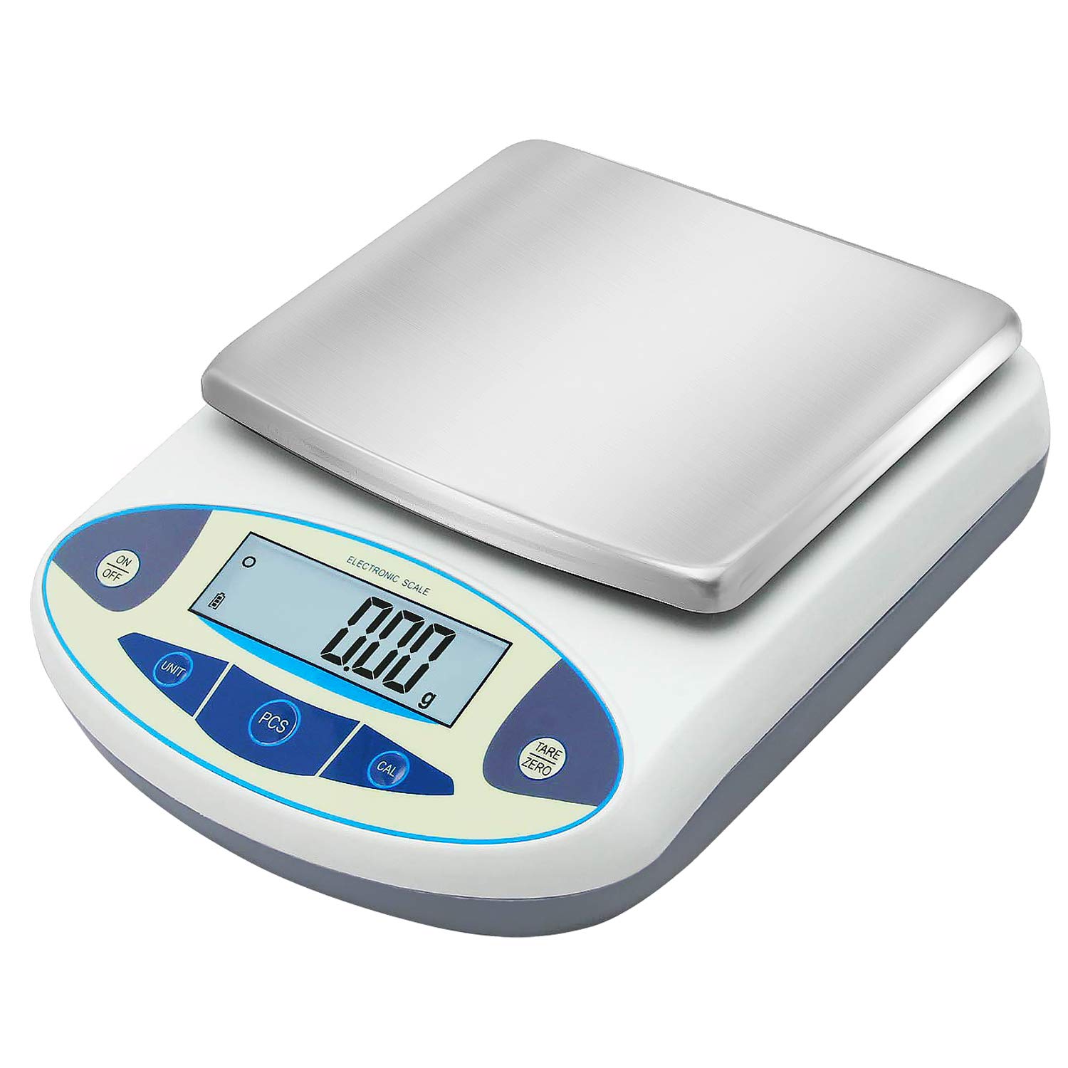 Bonvoisin 精密電子はかり 2000gx0.01g デジタルはかり 10mg 高精度電子天びん 計量器 分析電子天秤 皿寸法：180*140mm 電池別売り 日本語取扱説明書あり 校正用500g分銅二個付き（2000g、0.01g）