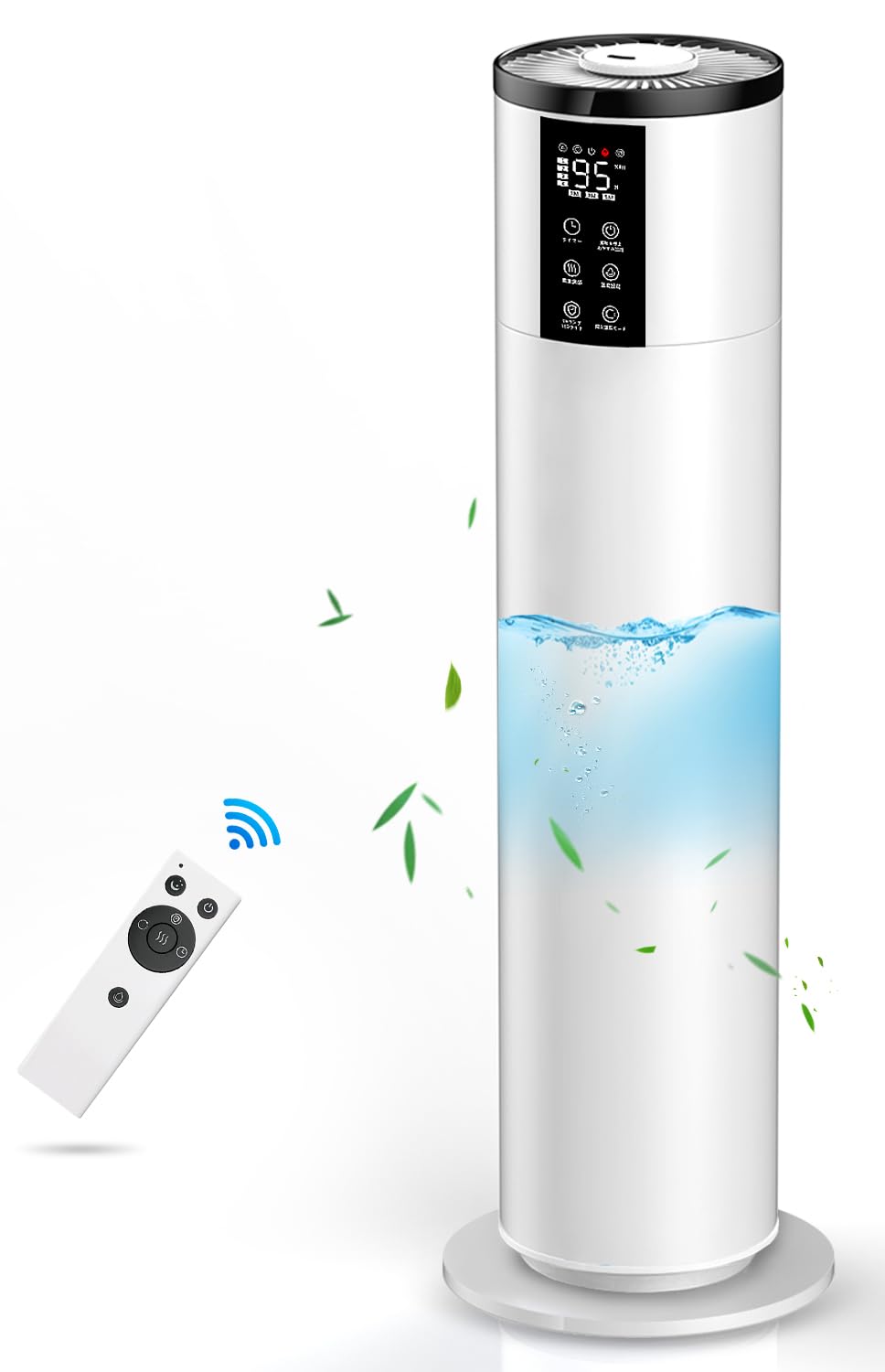 加湿器 大容量 13L【家庭/業務用・2025新登場・アロマ対応】加湿 器 タワー型 加湿力350mL/h 4段階ミスト調節 業務用加湿器 上から給水 静音 省エネ72H連続加湿 超音波加湿器 切タイマー リモコン付き 水位確認可能 お手入れ簡単 湿度セン
