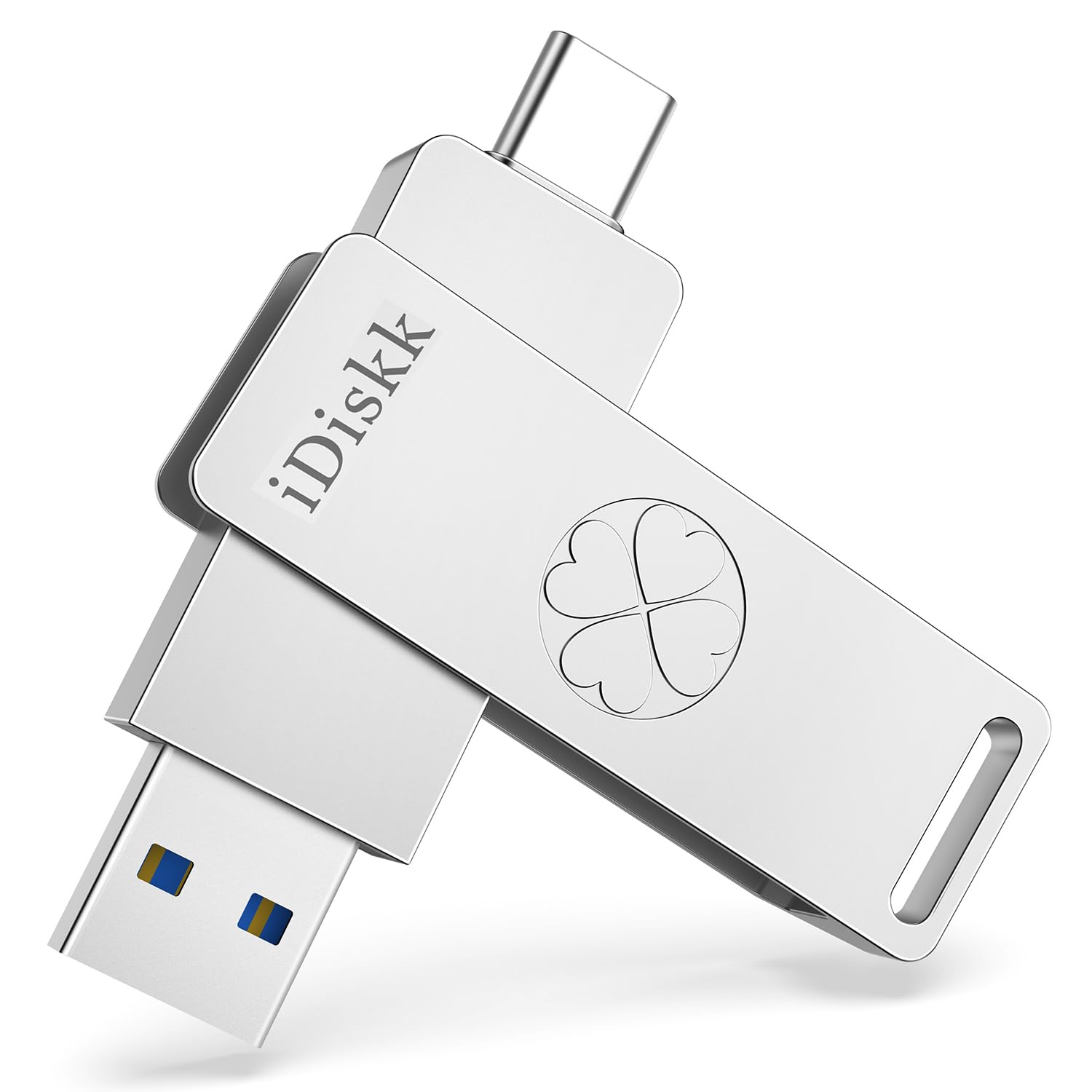 iDiskk 超高速ソリッドステート256GB iPhone16/15フラッシュメモリ USB3.2 Gen2 最大読取り速度500MB/s ハイスピード【USB3.2+Type-Cコネクタ搭載 専用APP使用と不使用二つ選択あり】OTG外付けUSBディス