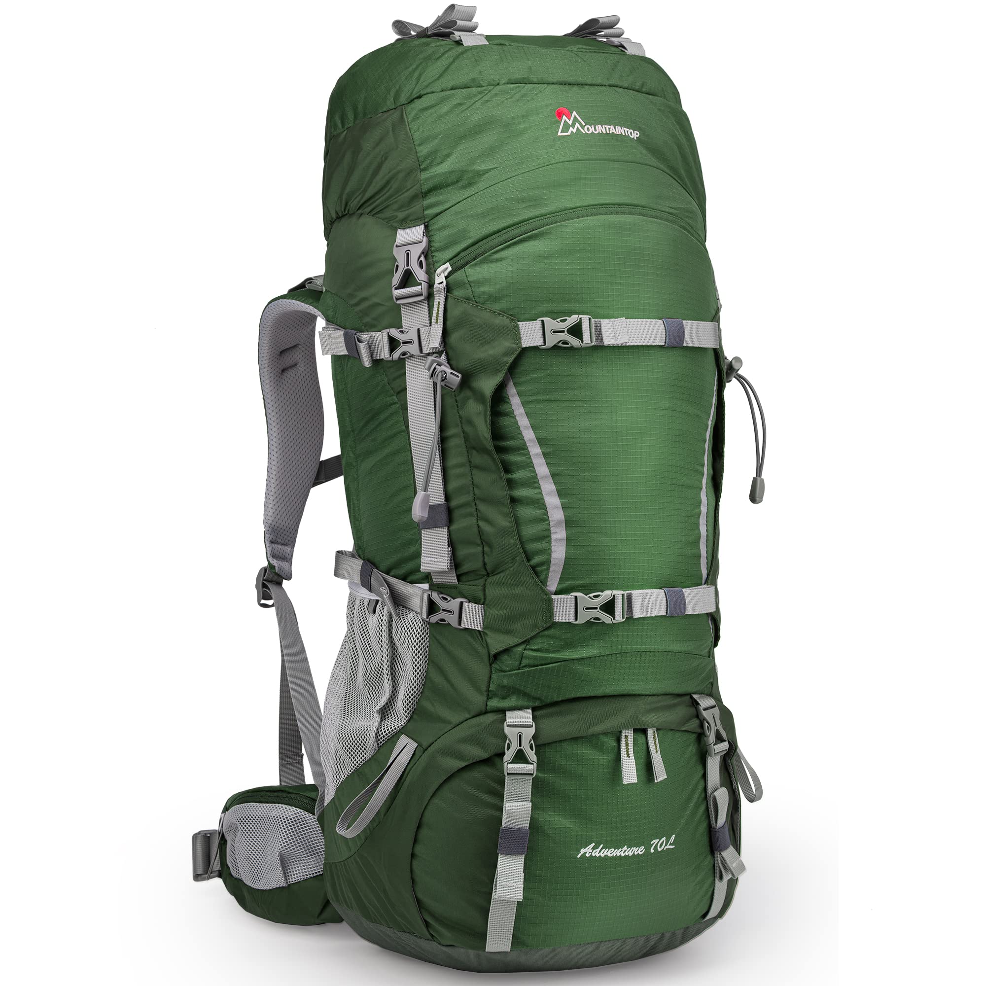[MOUNTAINTOP] [マウンテントップ] 70L 登山リュック 大容量 キャンプ YKKジッパー使用 バックパック 防水 リュックサック アウトドア 防災ザック 軽量 レインカバー付き 旅行用｜道具セレクション