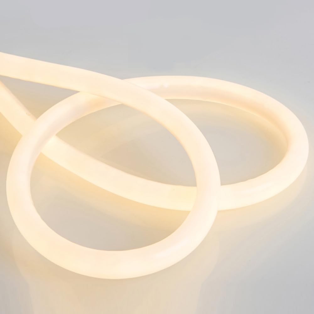 100V ラウンド、320 度発光、EL蛍光チューブ管 LEDテープライト 120SMD/M 防水配線不要 プラグアンドプレイ 切断可能, クリスマス装飾 ネオンサイン明るい 長持ち おしゃれ 間接装飾照明 ネ棚下照明 ledテープライト(青い-10メート