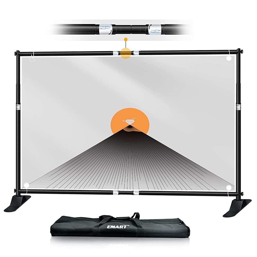 EMART 背景スタンド 背景バナースタンド 撮影スタンド 240×300cm 伸縮式 幅、高さ調節可能 合金製 高耐久 背景布/グリーンバックスタンド簡単組立 展示会、トレードショー、 パーティー装飾などに適用 写真撮影、生放送、 グリーンバック、背景紙