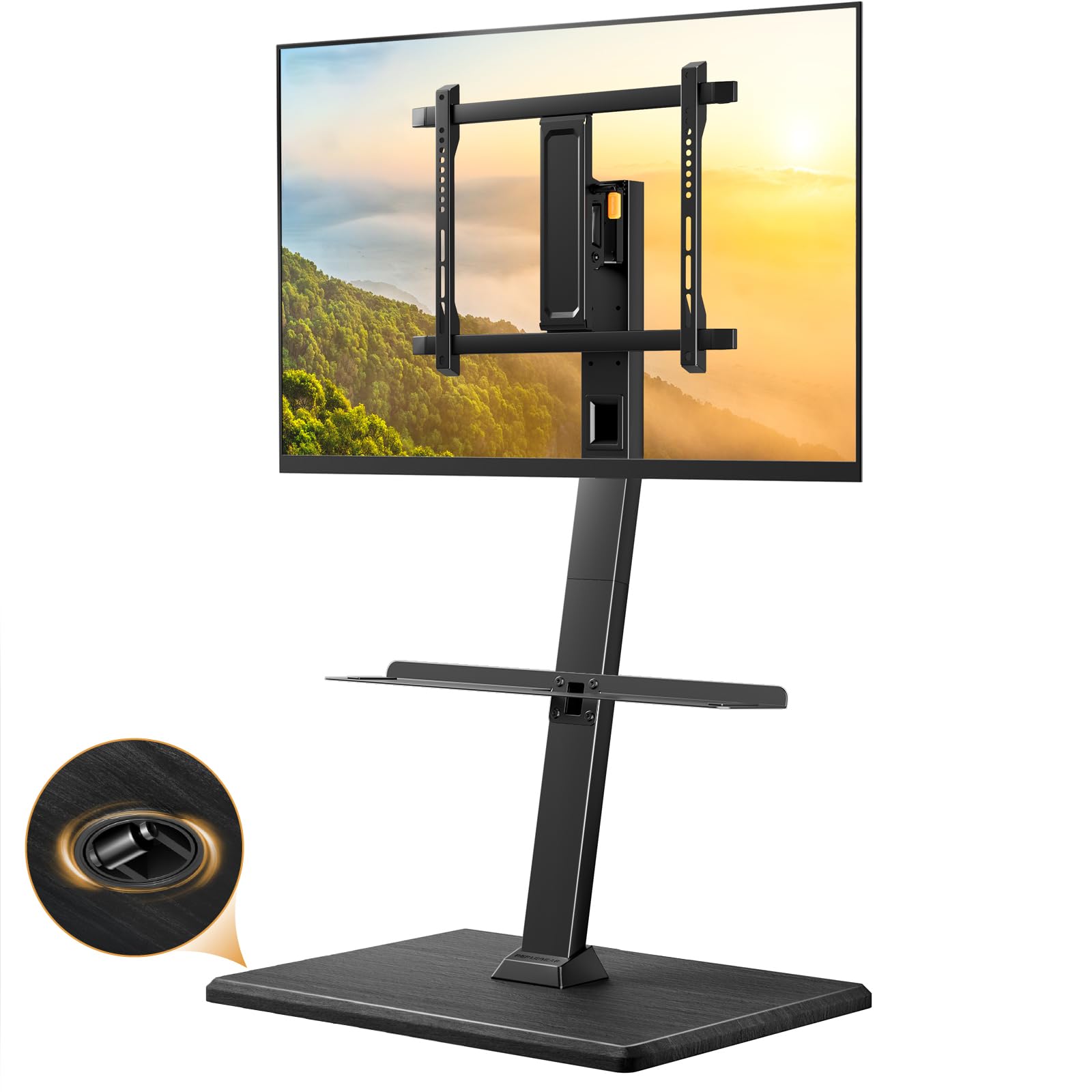 PERLEGEAR テレビスタンド 30～70インチ対応 壁寄せ ハイタイプ 隠しキャスター付き 移動式 自立式 tvスタンド 耐荷重40kg 高さ3段階調整 左右±35° 首振り 上+5°/下-10° 調整可能 VESA100×100～400×400mm