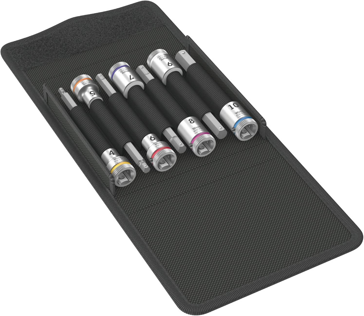 Wera(ヴェラ) 05003180001 | Zyklop ビットソケットセット 8740 B HF 1 10mm 7ピース 【日本正規輸入品】|道具セレクション