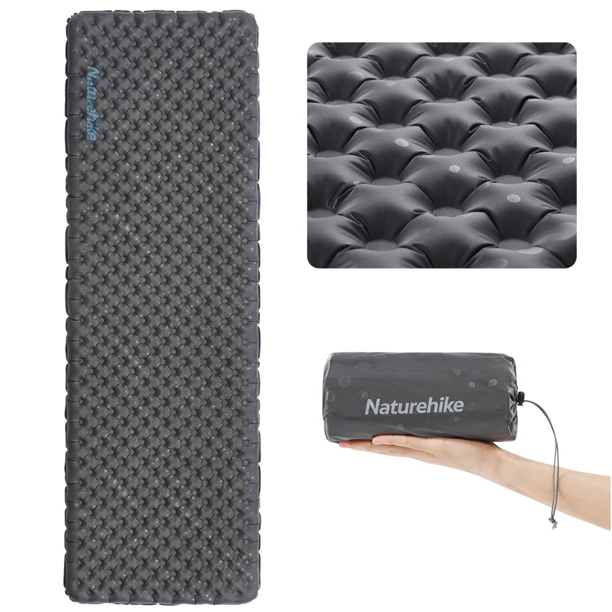 Naturehike R値3.5 キャンプ エアーマット 三季/四季対応 超軽量 -6℃の低温使用 防水防湿 インフレーターマット アウトドア エアーベッド 収納袋付き 車中泊 マット 屋外バックパックハイキング
