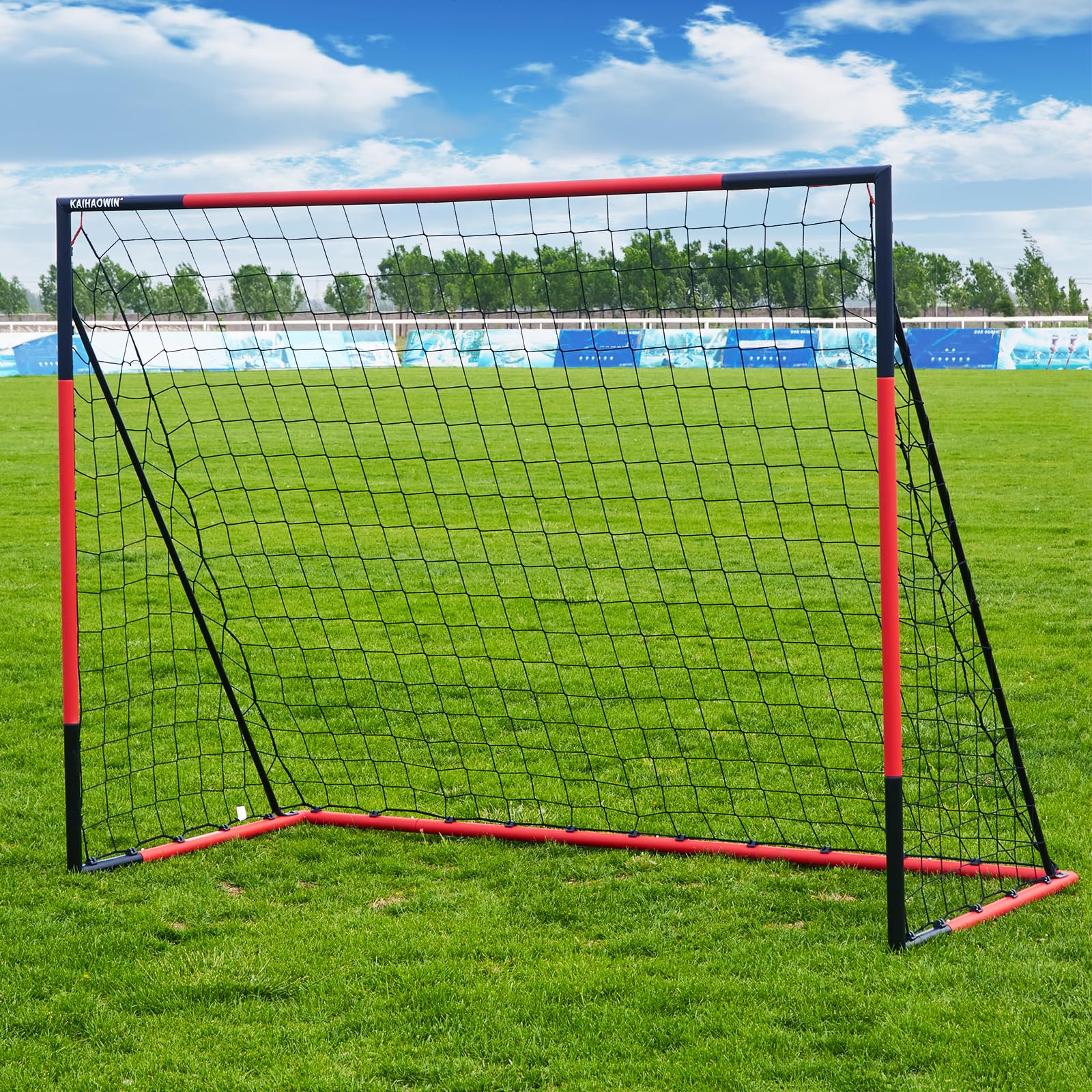 KAIHAOWIN サッカーゴール フットサルゴール 家庭用 八人制サッカーゴール 折りたたみ 室内/屋外兼用 ポータブル サッカー フットサル ゲーム 対戦 練習 トレーニング キッズ 子供/大人用 (L))｜道具セレクション