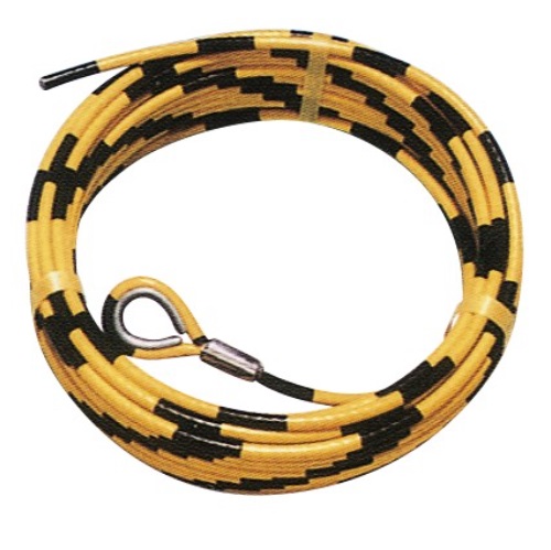 被覆タイガロープ6X19G/Ｏ 片コースロック片切 径6～8mm 長さ130m