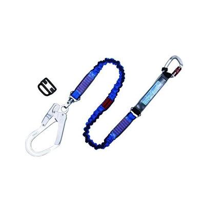 【26％引き】ツヨロン　ハーネス用ランヤード　ノビロン　青【6本セット】