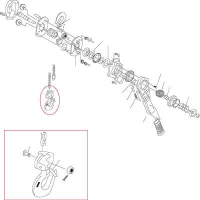 キトーレバーブロックＬ４形　ＬＢ０３０用部品　下フック１式 9,722円
