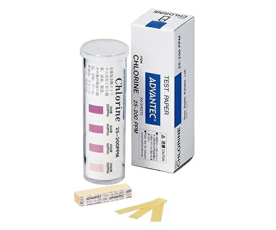 【尖んがり10倍】【直送品】 ADVANTEC (アドバンテック) クロールテスト作業紙 25～200PPM 08010020