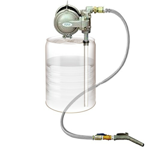 【直送品】 アクアシステム エアダイヤフラム式ペールポンプ 軽銀製 DF4P-15AS (溶解剤用)