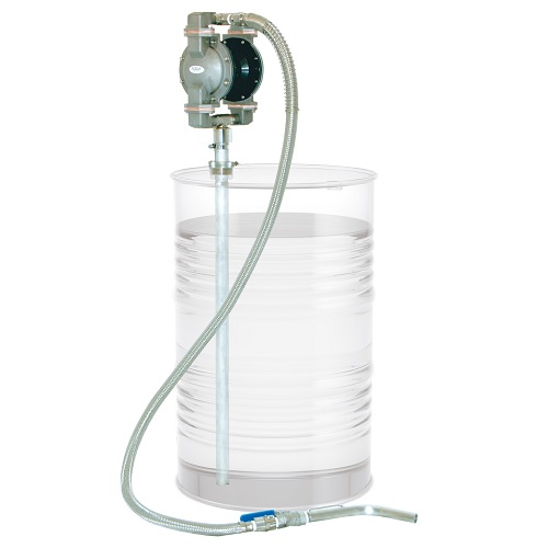 【直送品】 アクアシステム エアダイヤフラム式膜鳴楽器揚水機 DF6D-20SUS (溶解剤用／ドラム缶用)
