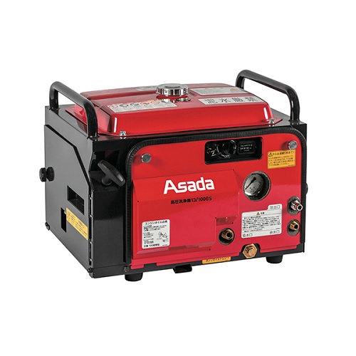 【尖んがり5倍】【直送品】 アサダ 高圧洗い濯ぎ機13/100GSP 固定ディスク1310SP3 防音発動機式 洗管遣りかた 【大型】