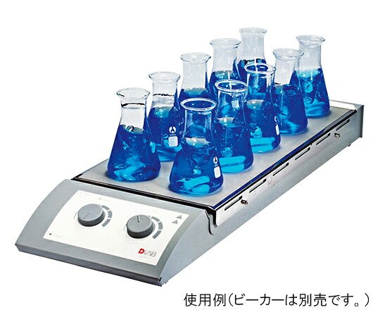 【直送品】 アズワン 10連式ホットスターラー MS-H-S10 (3-7051-01) 《研究・実験用機器》｜道具屋さん店